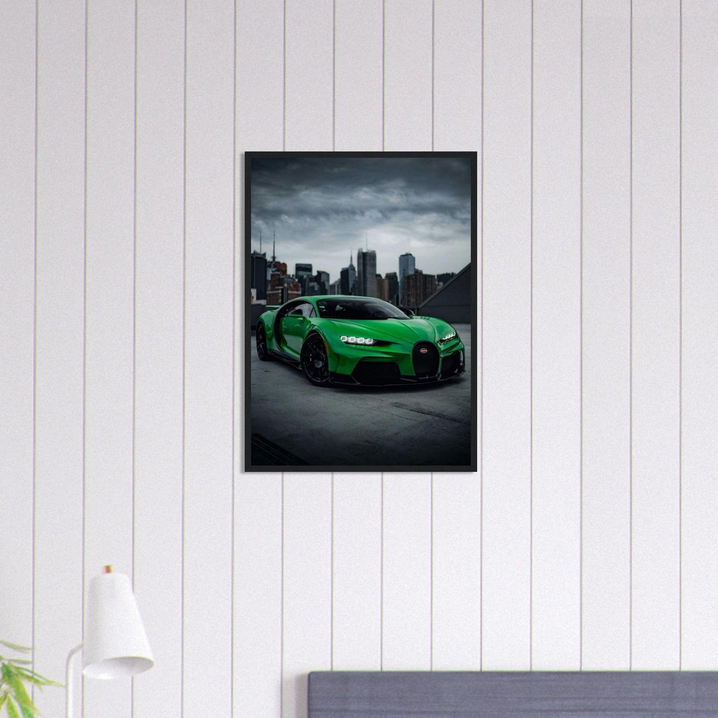Canvanation Print Material 50x70 cm / 20x28″ Tableau Voiture Bugatti Chiron Vert