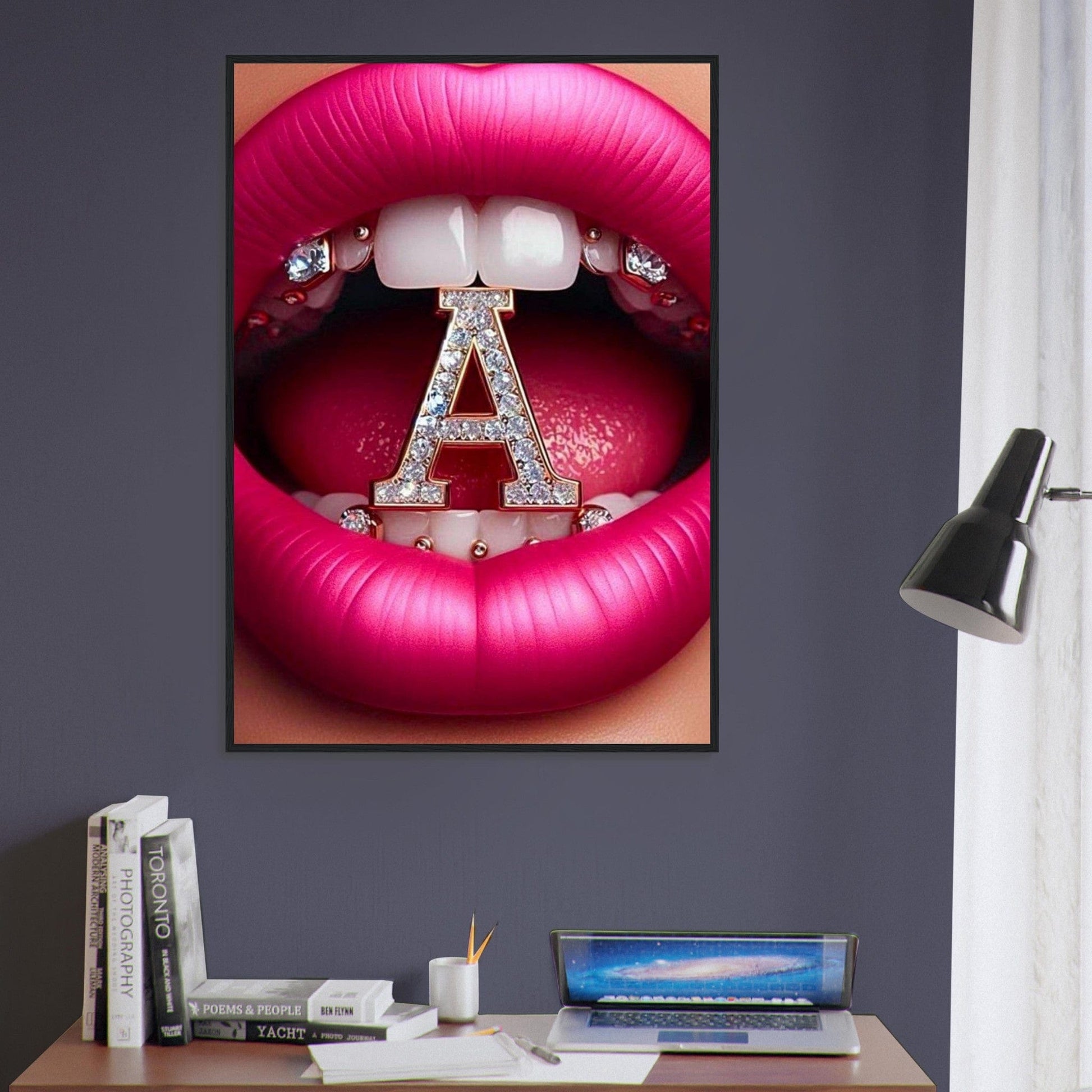Canvanation Print Material Tableau Levres Lettre A
