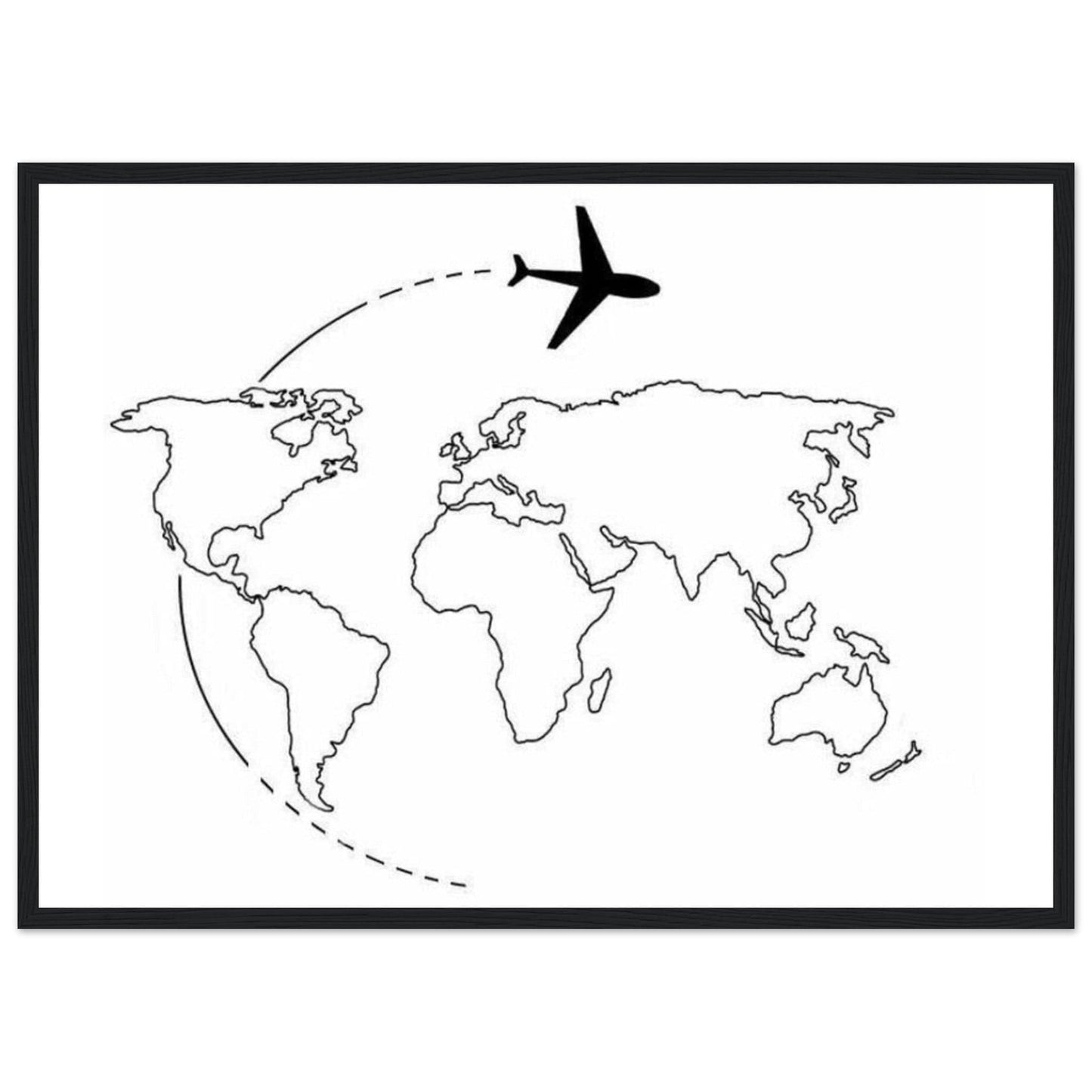 Canvanation Print Material 50x70 cm / 20x28″ Tableau Planisphere Du Monde - Géographie Esthétique