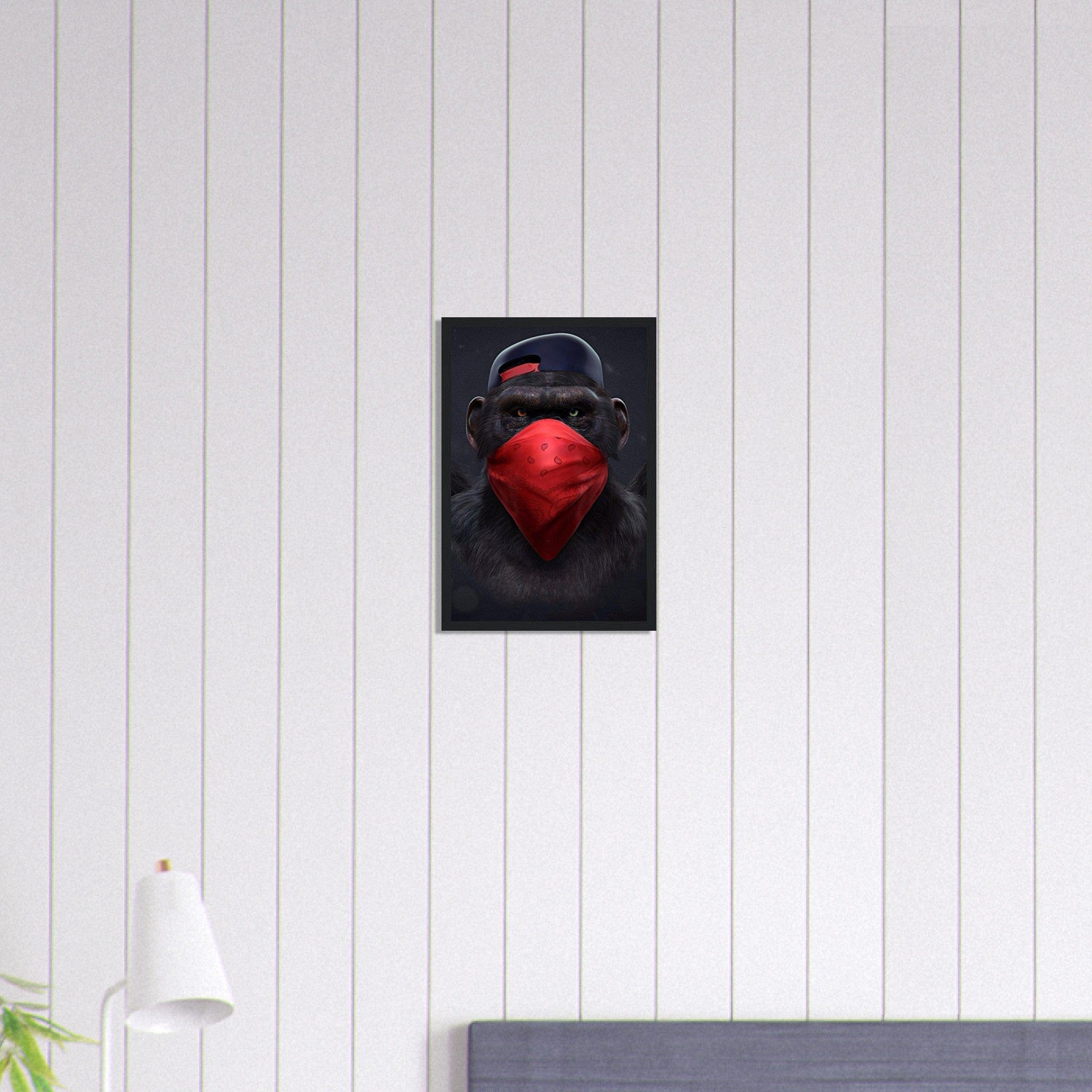 Canvanation Print Material 30x45 cm / 12x18″ Tableau Singe Gang Rouge
