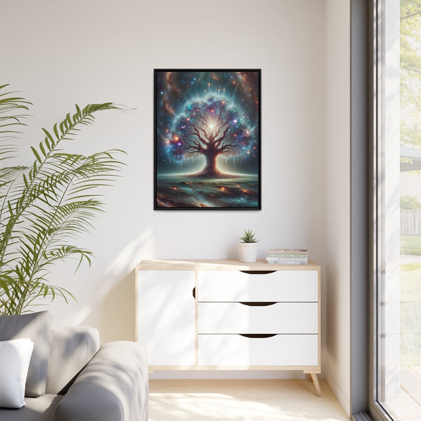 Printify Canvas Tableau Un arbre de vie cosmique