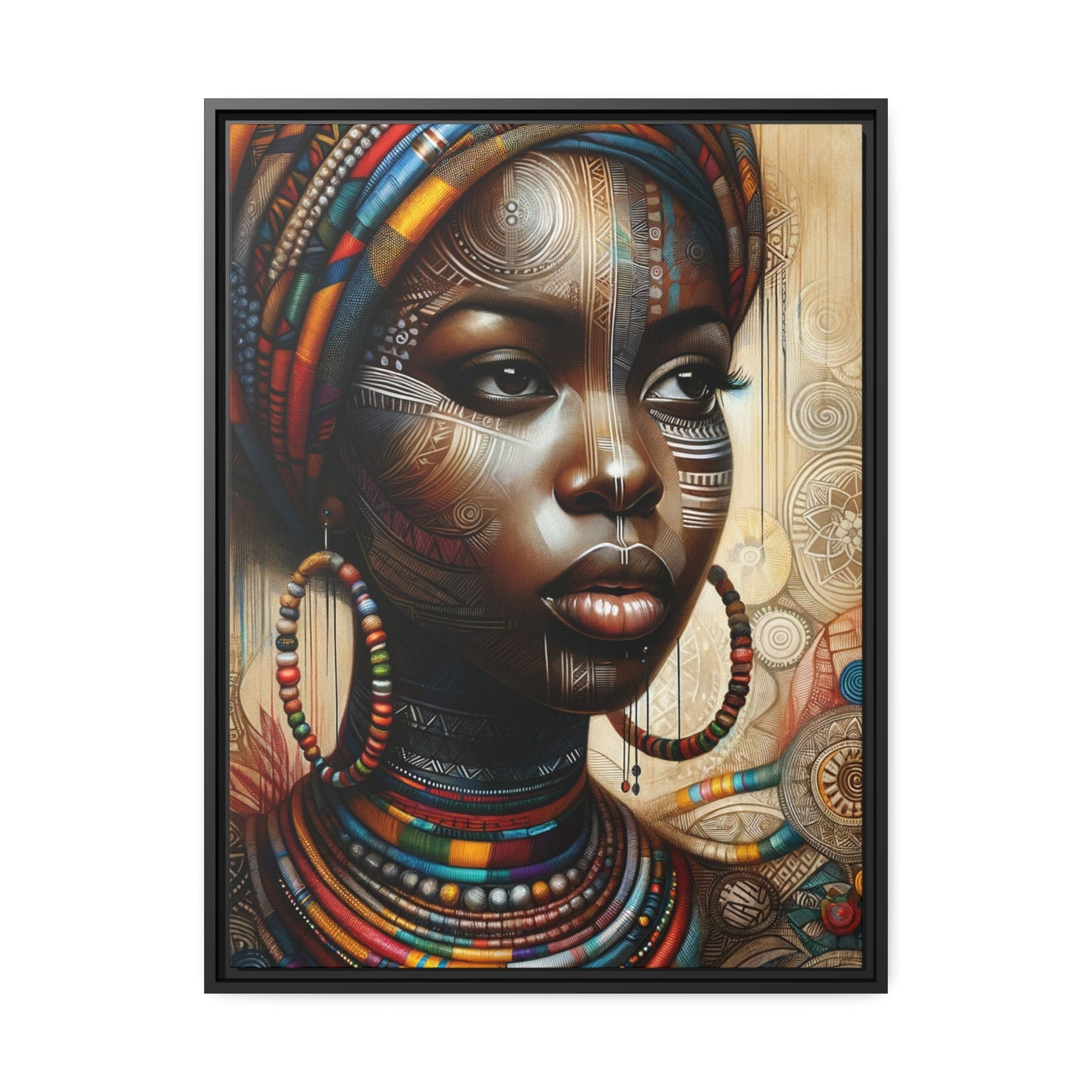 Printify Canvas 61.00 Cm" x 81.30 Cm" (Vertical) Tableau "La force et la grâce : Beauté africaine au féminin"