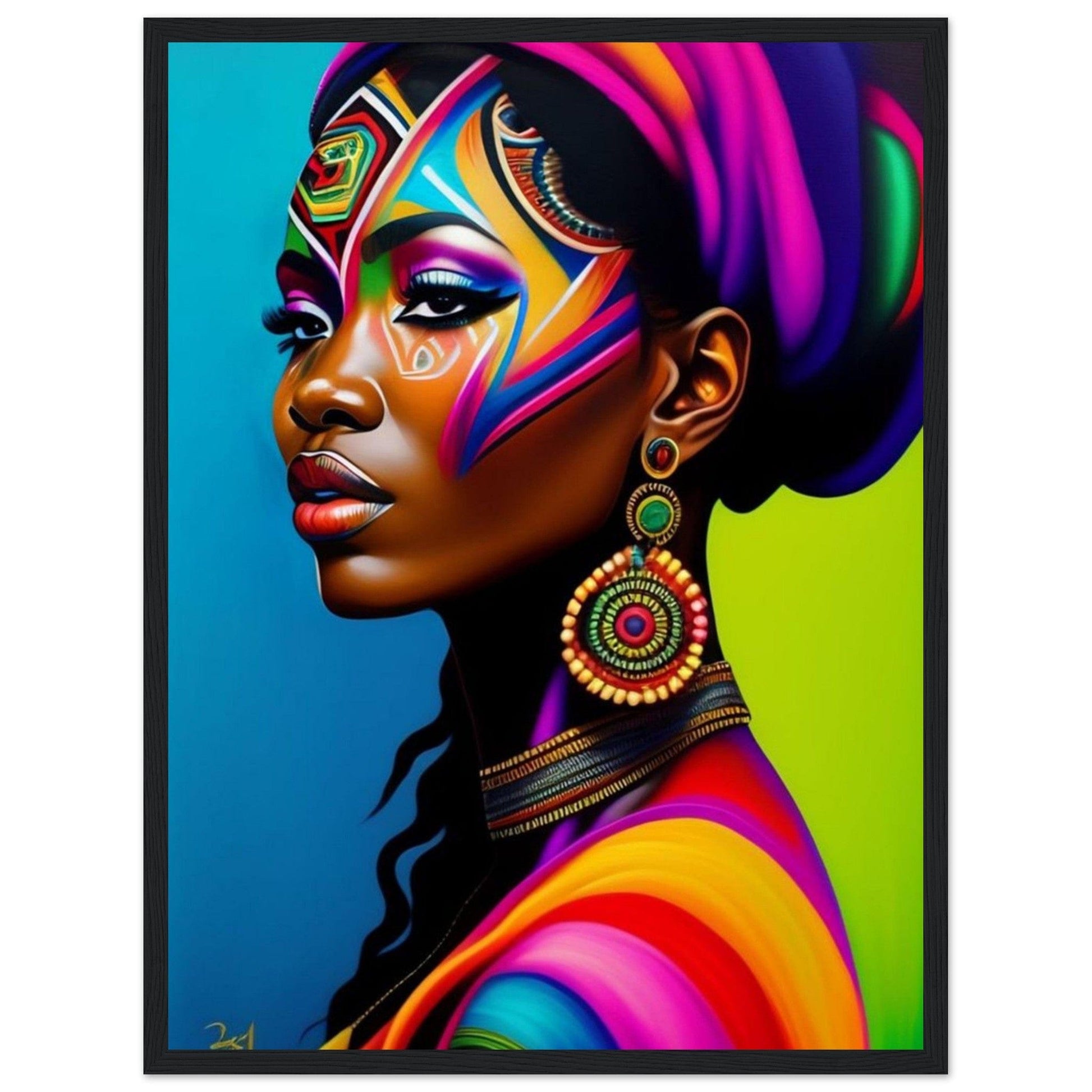 Canvanation Print Material Tableau Africaine Peinture Couleur