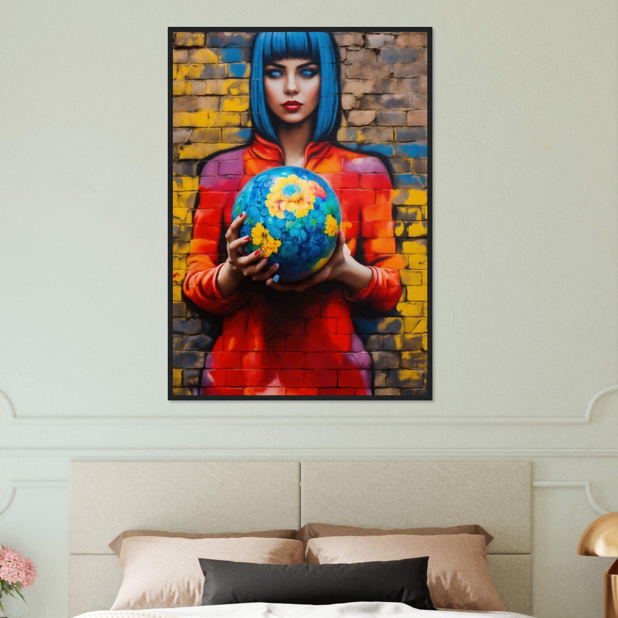 Canvanation Print Material Tableau Graffiti Femme Monde