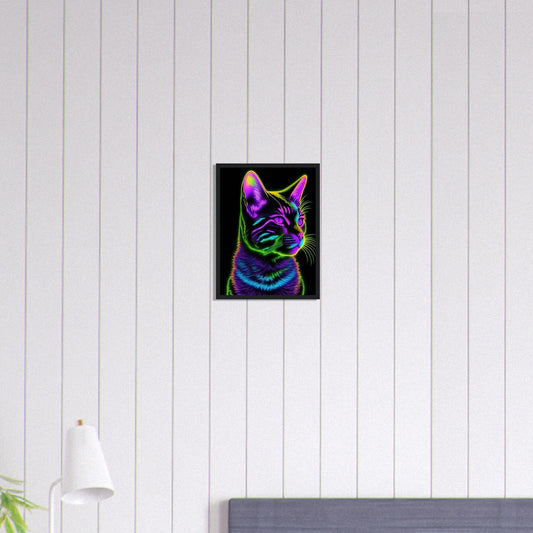 Canvanation Print Material 30x40 cm / 12x16″ Tableau Chat Pop Art Neon