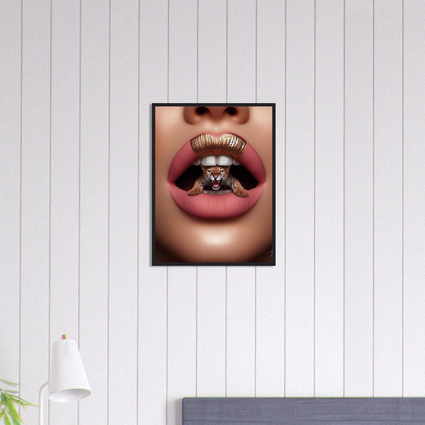 Canvanation Print Material 45x60 cm / 18x24″ Tableau Levres Tigres