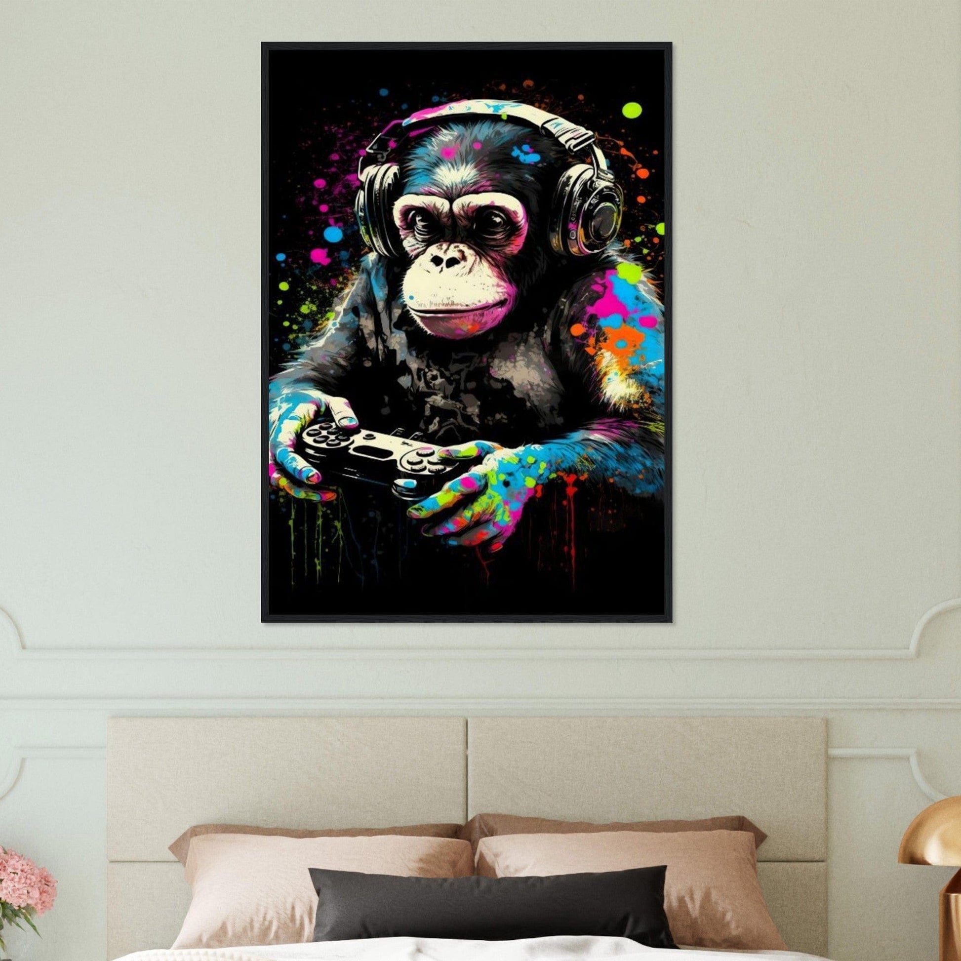 Canvanation Print Material Tableau Singe Pop Art Gamer