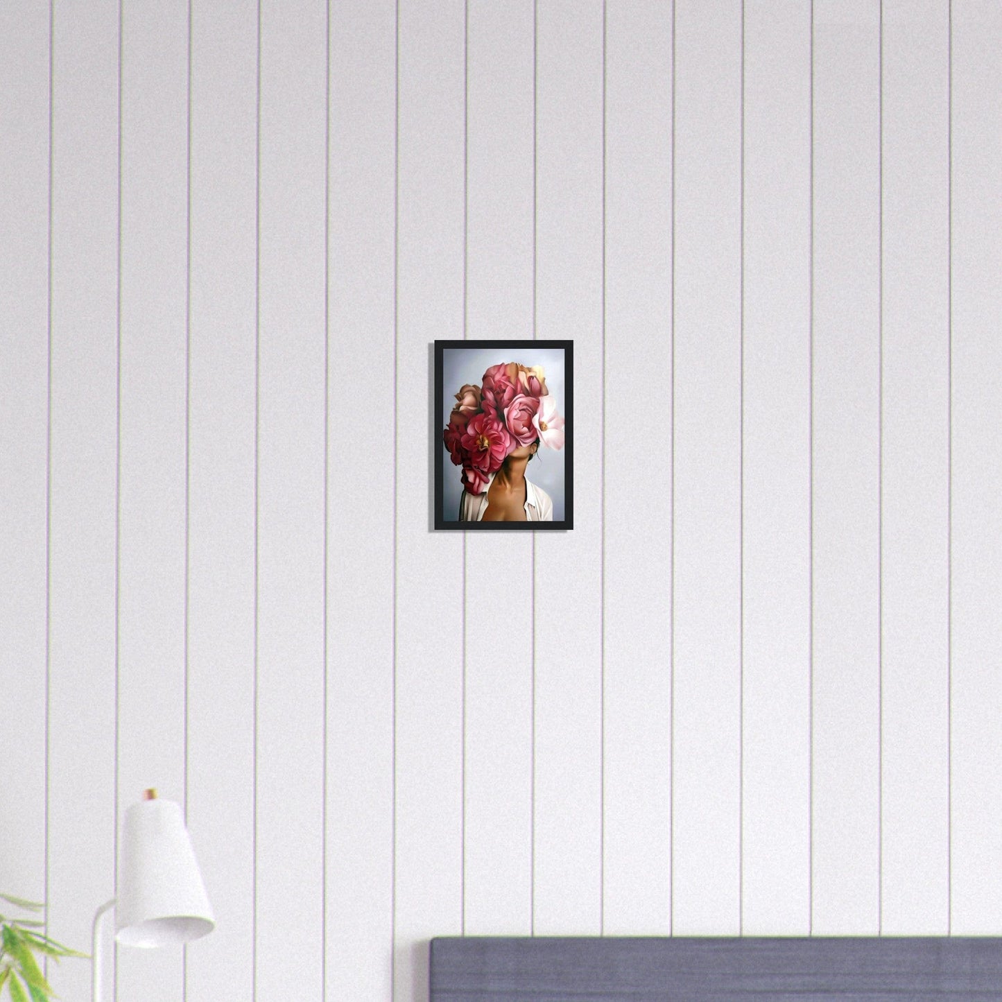 Canvanation Print Material A4 21x29.7 cm / 8x12″ Tableau Femme Fleurs Cheveux Rouge