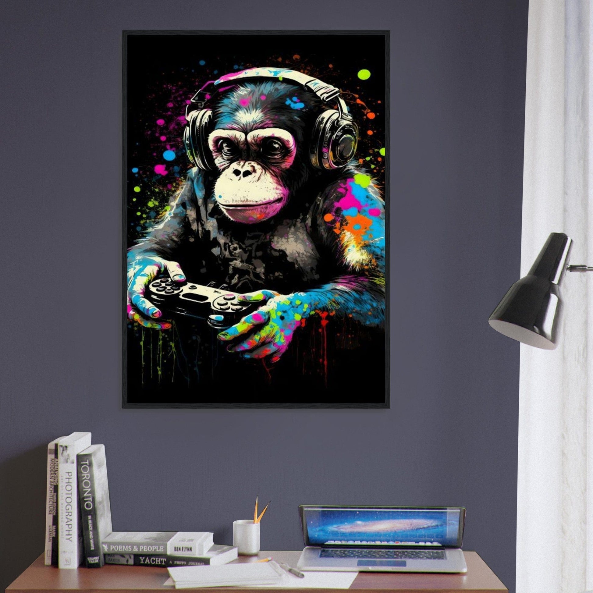 Canvanation Print Material Tableau Singe Pop Art Gamer