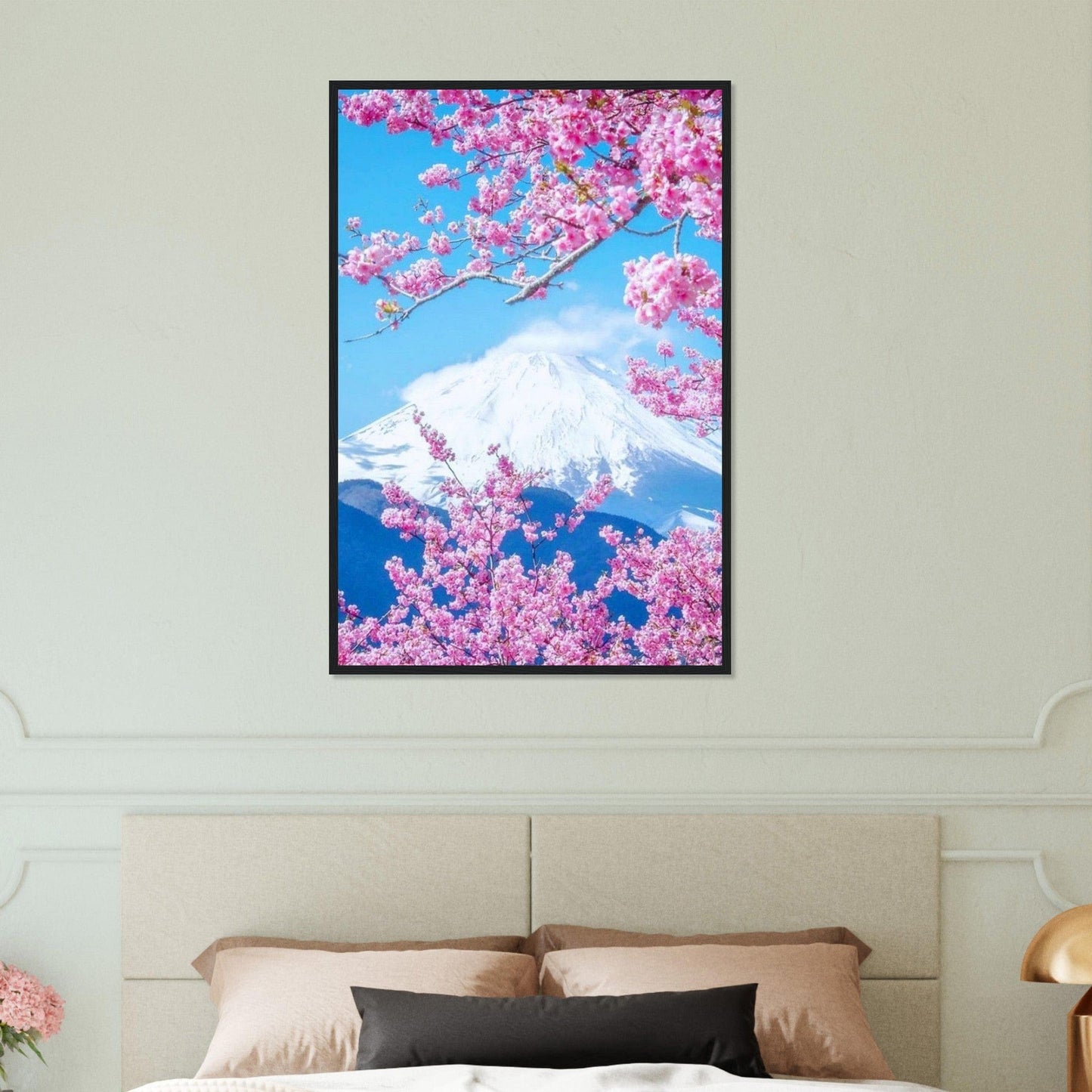 Canvanation Print Material 60x90 cm / 24x36″ Tableau Arbre Fleurs De Cerisier Mont