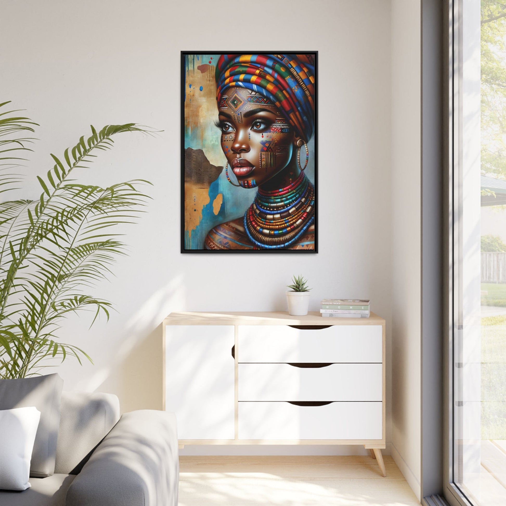 Printify Canvas Tableau "Vibrantes expressions de la féminité africaine dans un tableau captivant"