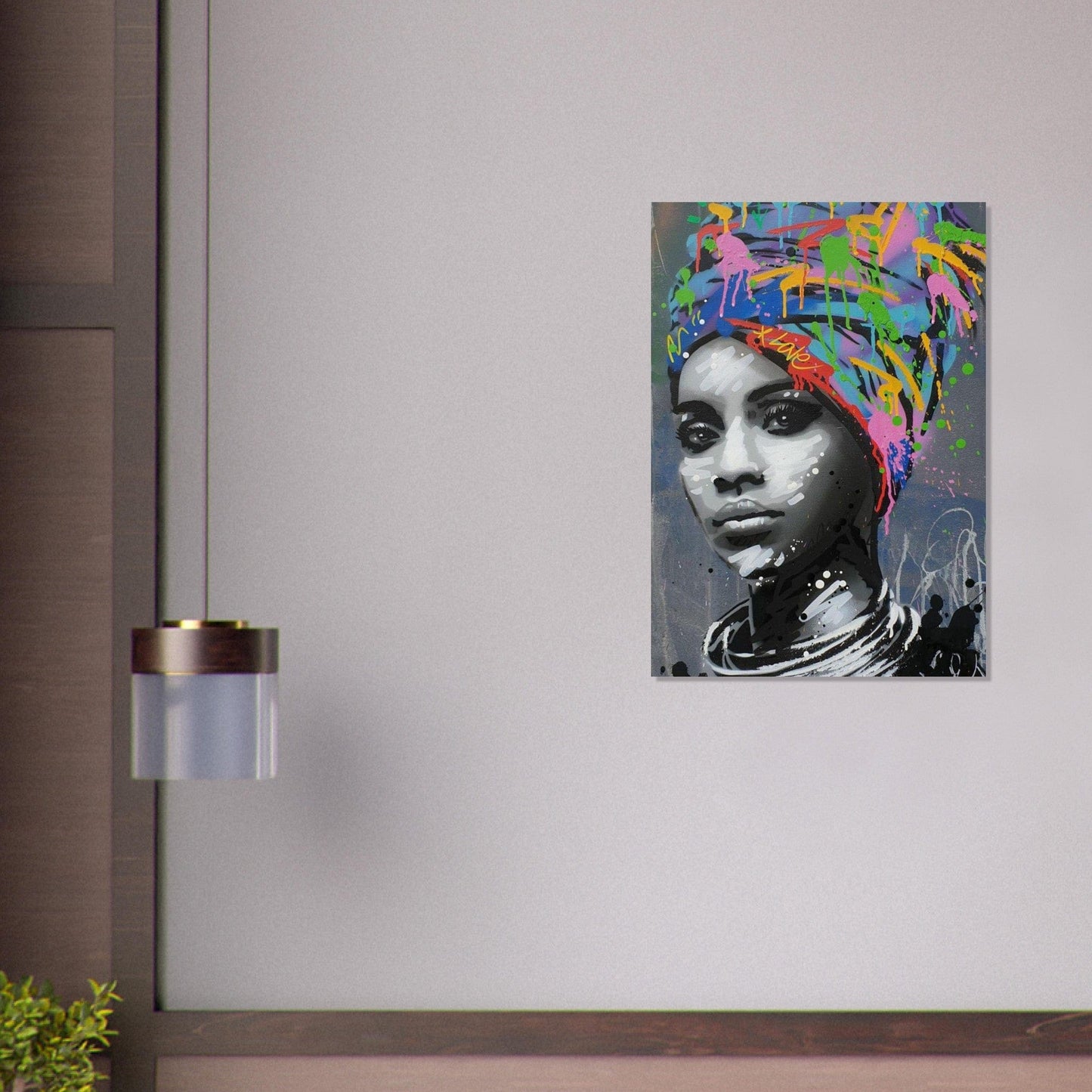 Gelato Print Material Affiche Africain Turban Coloré