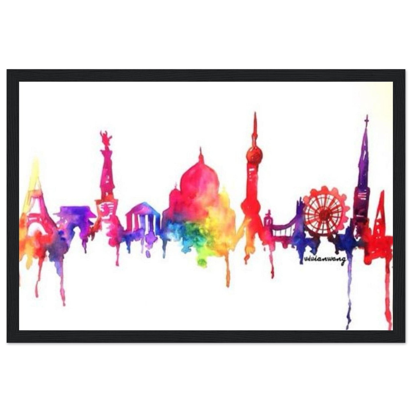 Canvanation Print Material 30x45 cm / 12x18″ Tableau Planisphere Du Monde - Univers Terrestre