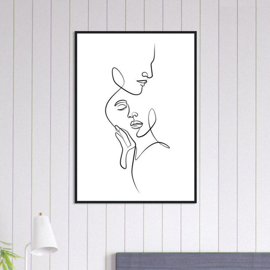 Canvanation Print Material 70x100 cm / 28x40″ Tableau Couple Passion en couleurs