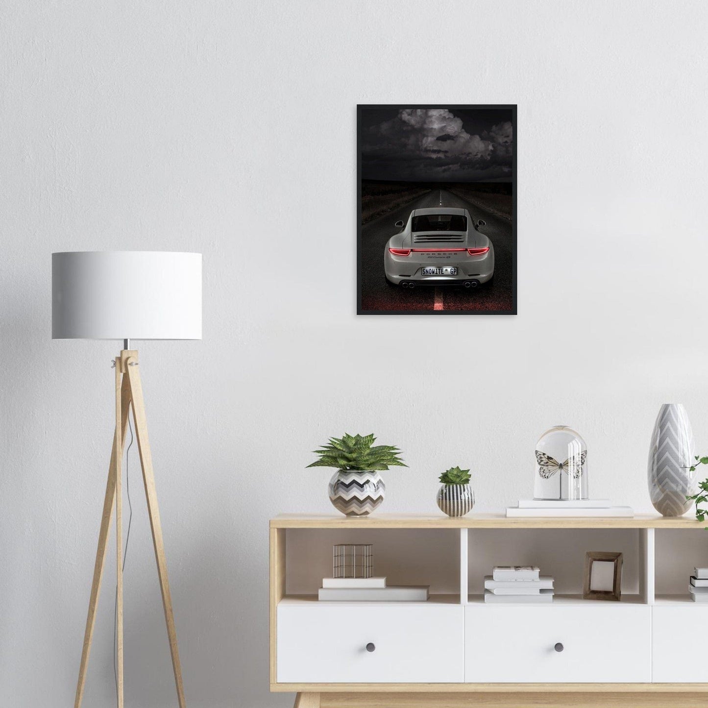 Gelato Print Material Tableau Porsche Blanc