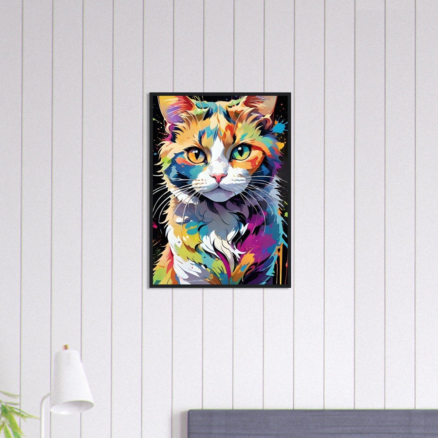 Canvanation Print Material 50x70 cm / 20x28″ Tableau Chat Pop Art Coloré