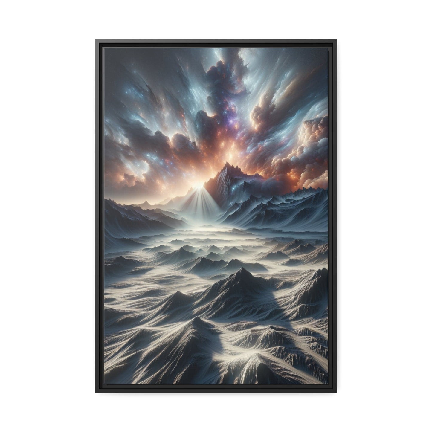 Printify Canvas 61.00 Cm″ x 91.40 Cm″ (Vertical) Tableau Éclats d'Altitude : Une Ode en Couleurs aux Cimes Inaltérables