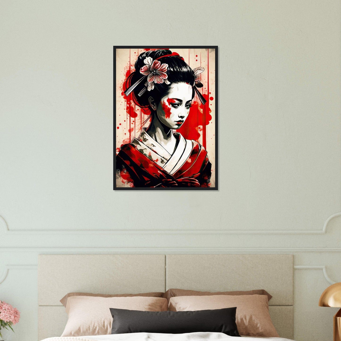 Canvanation Print Material 50x70 cm / 20x28″ Tableau Geisha Horreur Kimono