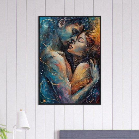 Canvanation Print Material 70x100 cm / 28x40″ Tableau Couple L'étreinte éternelle