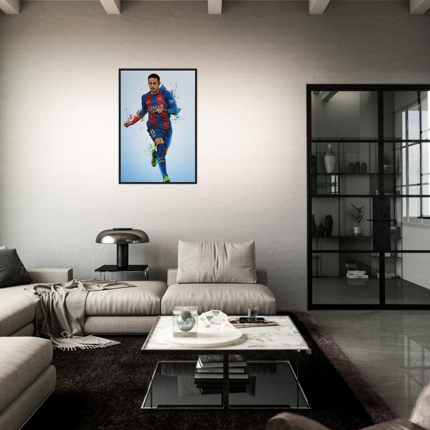 Canvanation Print Material Tableau Joueur De Foot Neymar Qatar
