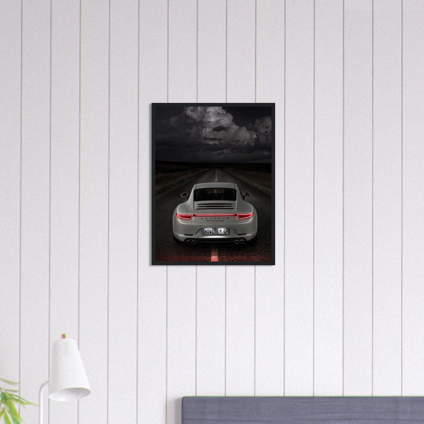 Gelato Print Material Tableau Porsche Blanc