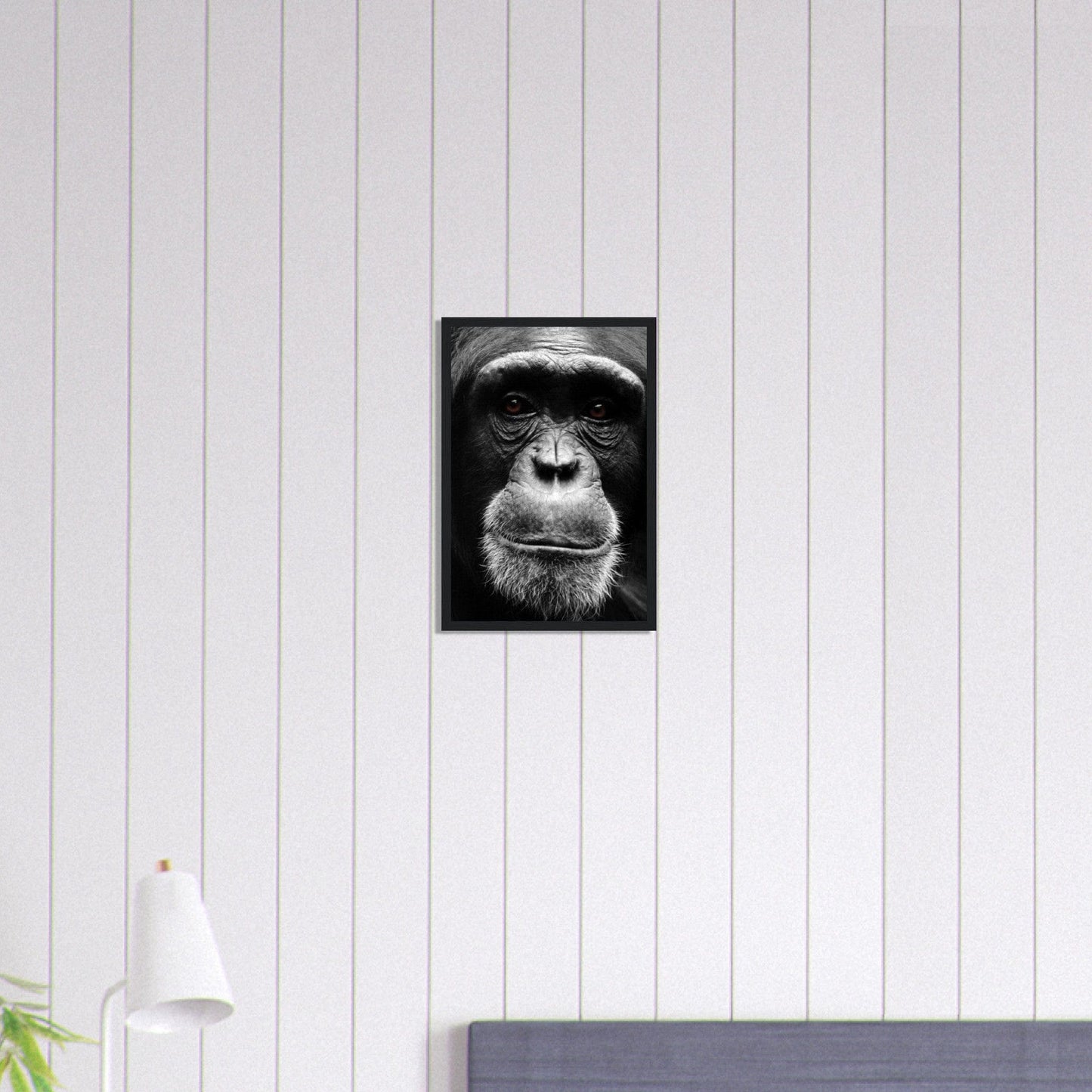 Canvanation Print Material 30x45 cm / 12x18″ Tableau Singe Noir et Blanc