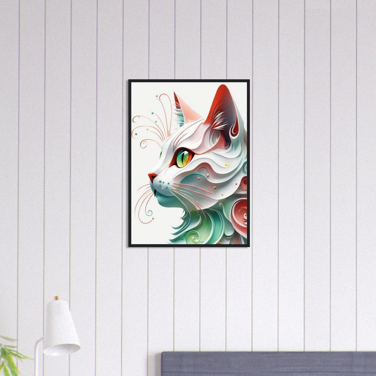 Canvanation Print Material 50x70 cm / 20x28″ Tableau Pop Art Chat Coloré
