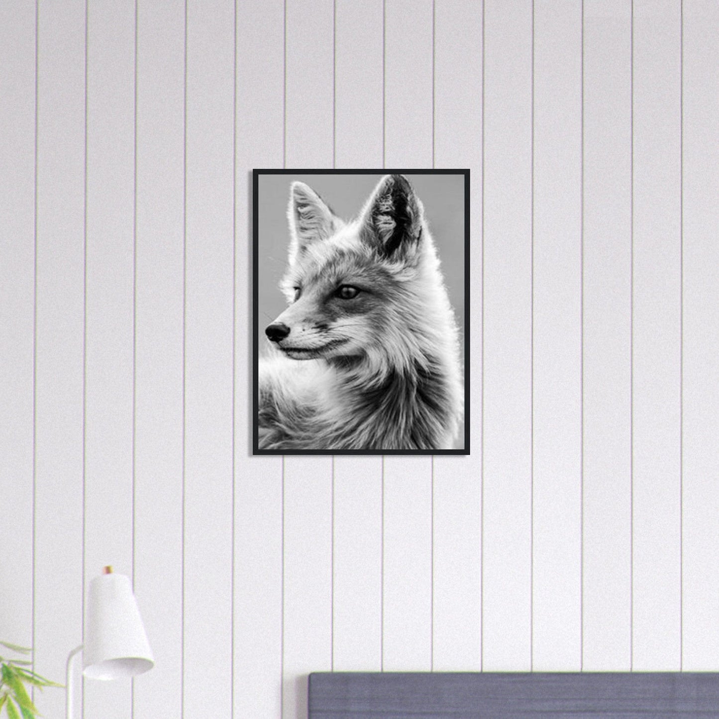 Canvanation Print Material 45x60 cm / 18x24″ Tableau Photo Noir Et Blanc-Animaux-Renard