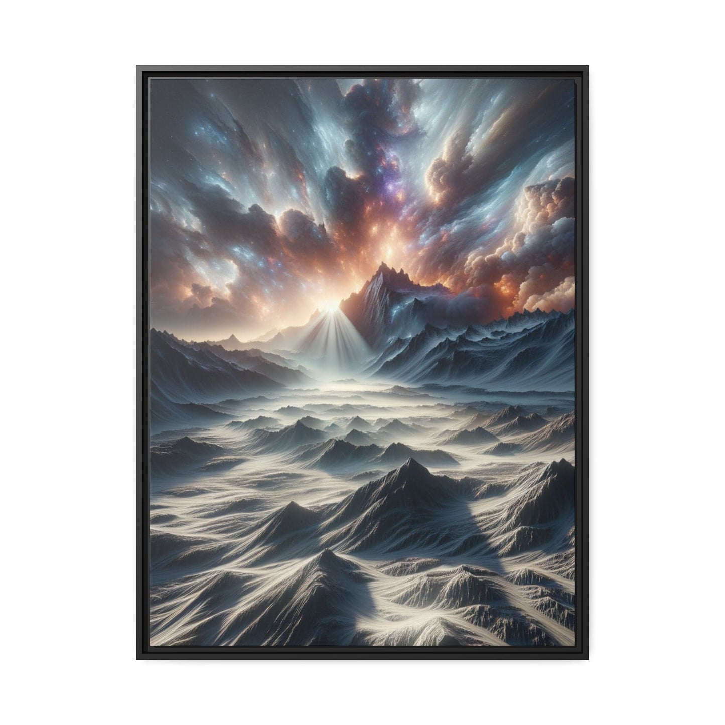 Printify Canvas 76.20 Cm" x 101.60 Cm" (Vertical) Tableau Éclats d'Altitude : Une Ode en Couleurs aux Cimes Inaltérables