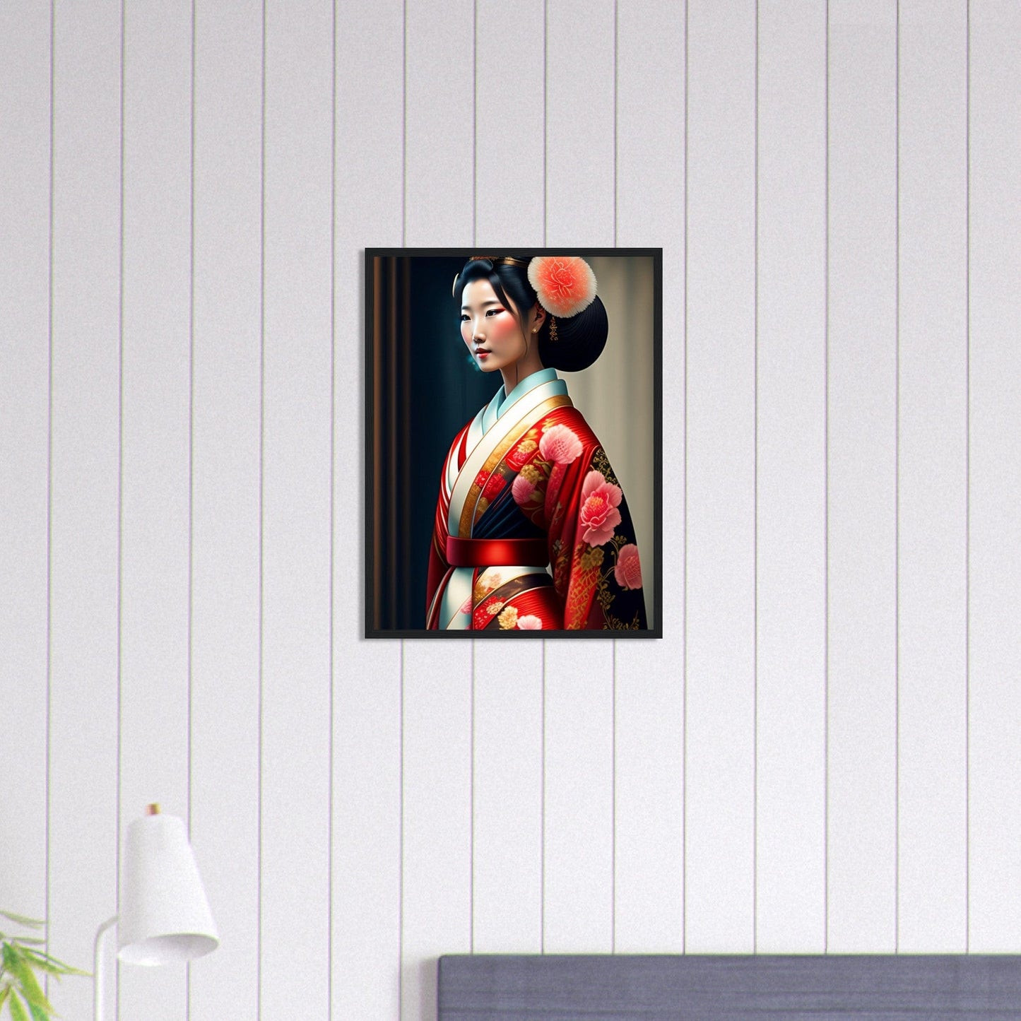 Canvanation Print Material Tableau Japon Geisha Femme Ancienne