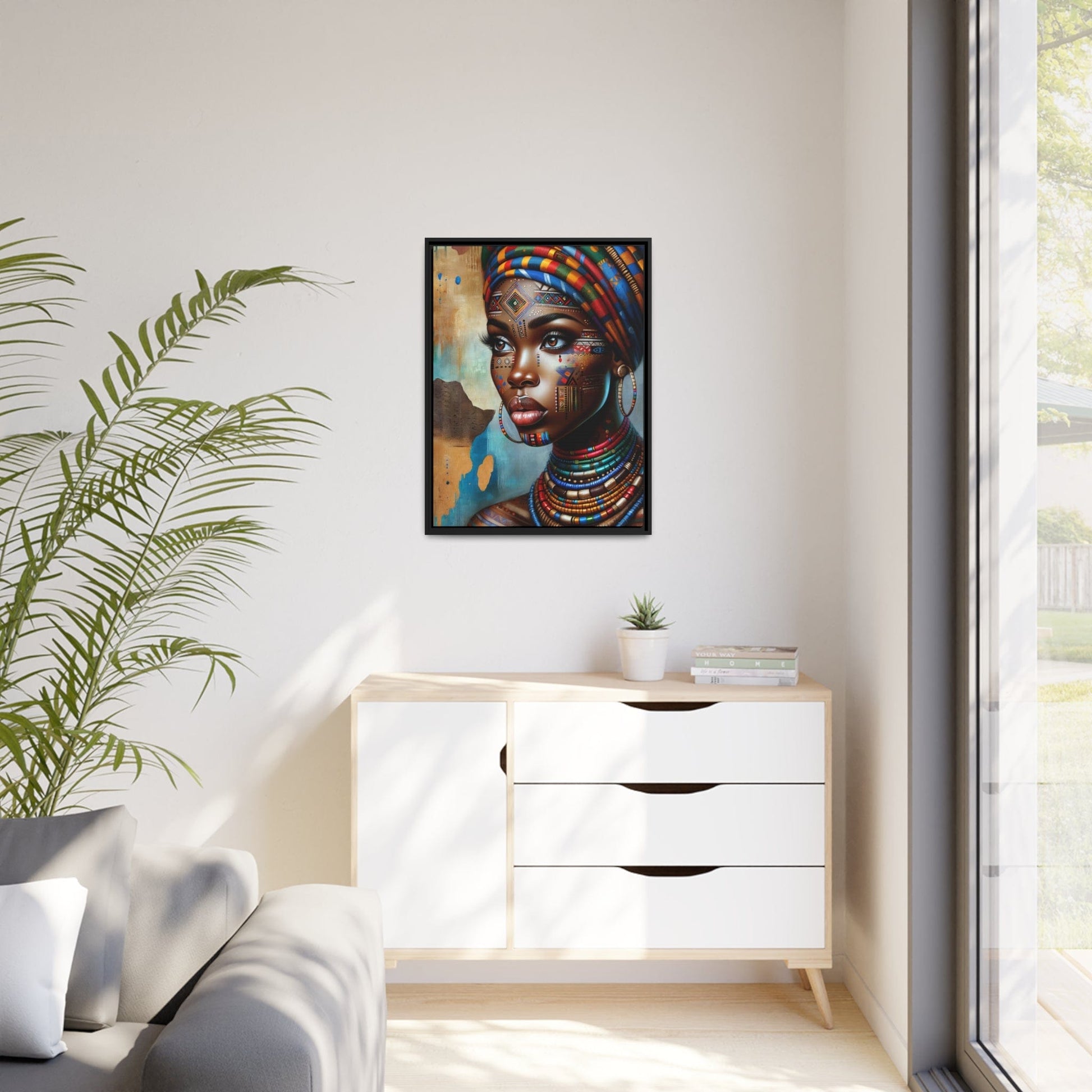 Printify Canvas Tableau "Vibrantes expressions de la féminité africaine dans un tableau captivant"