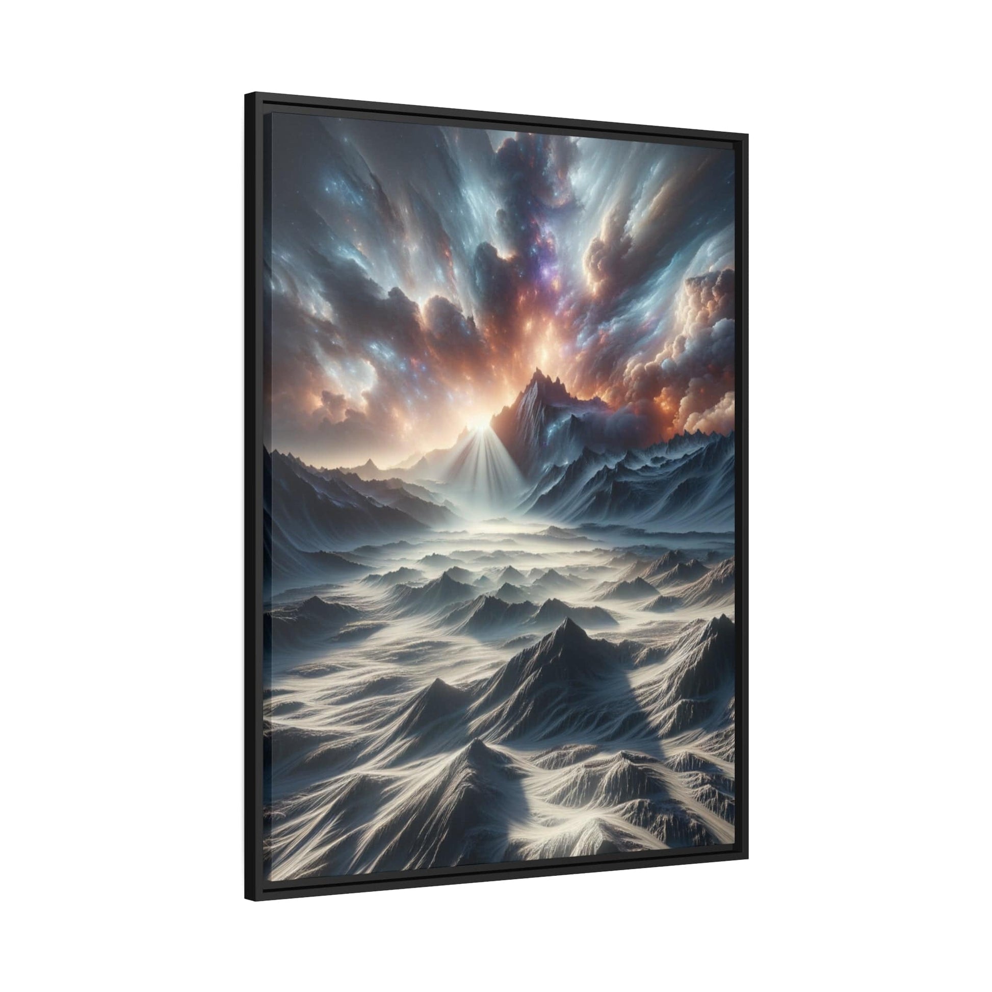 Printify Canvas Tableau Éclats d'Altitude : Une Ode en Couleurs aux Cimes Inaltérables