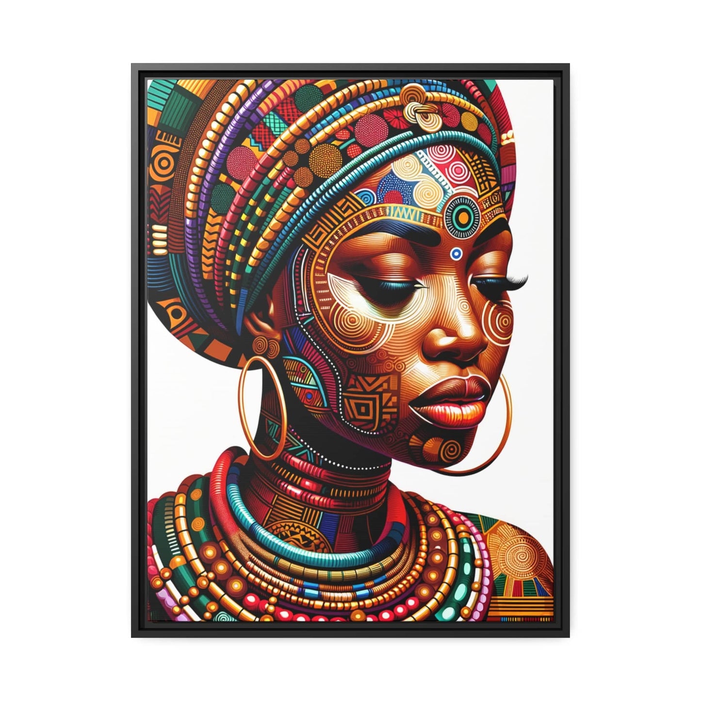 Printify Canvas 61.00 Cm" x 81.30 Cm" (Vertical) Tableau African Queen