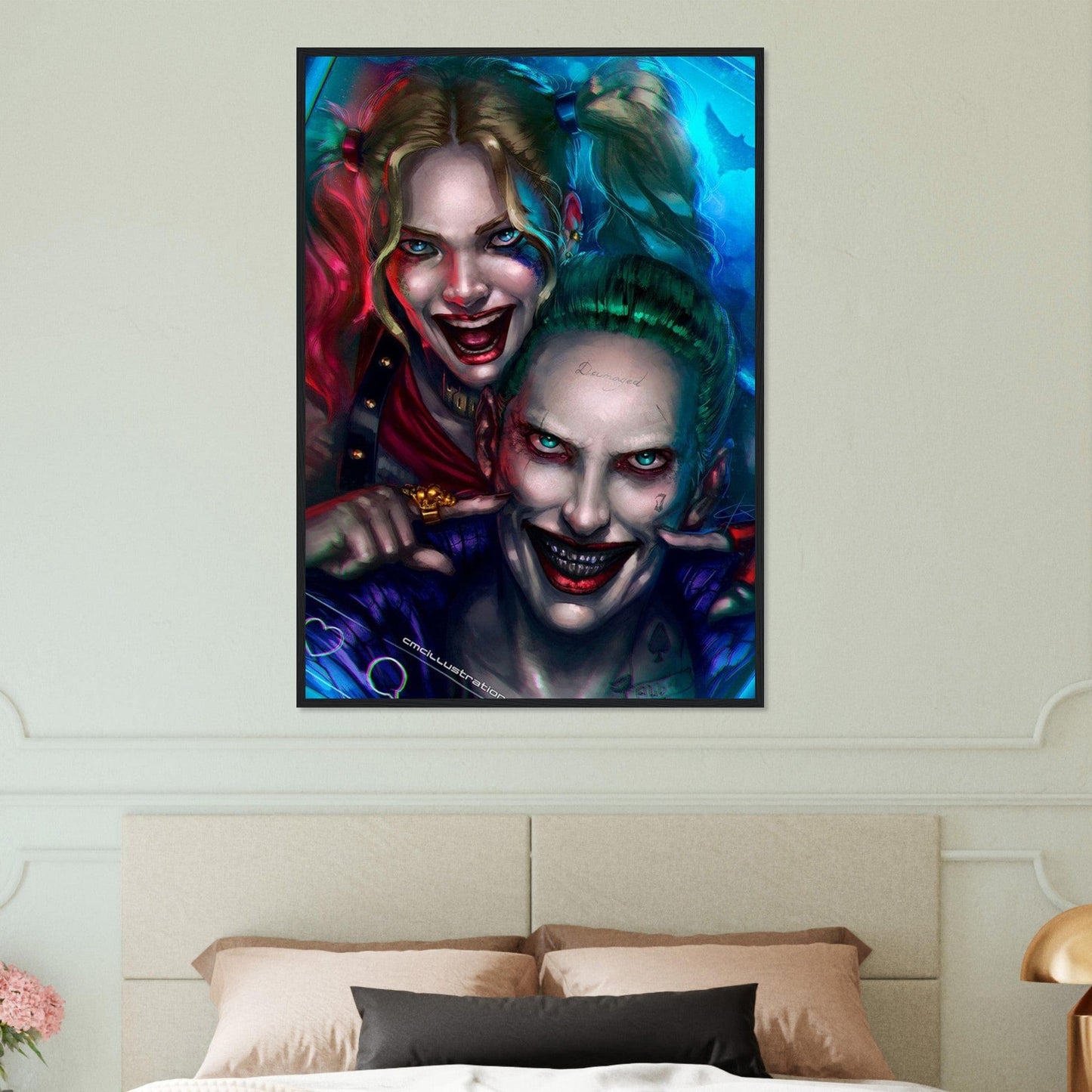 Canvanation Print Material 70x100 cm / 28x40″ Tableau Harley Quinn Et Joker