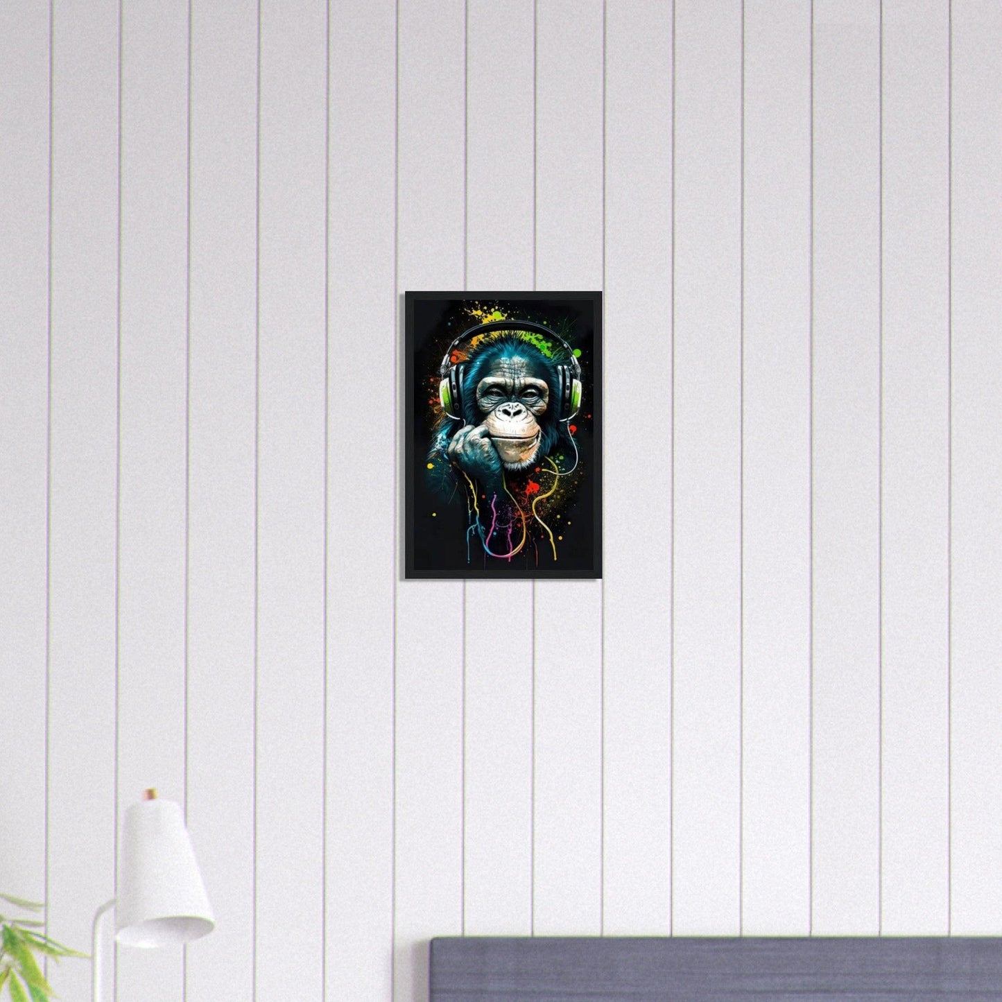 Canvanation Print Material 30x45 cm / 12x18″ Tableau Singe Pop Art Avec Un Casque