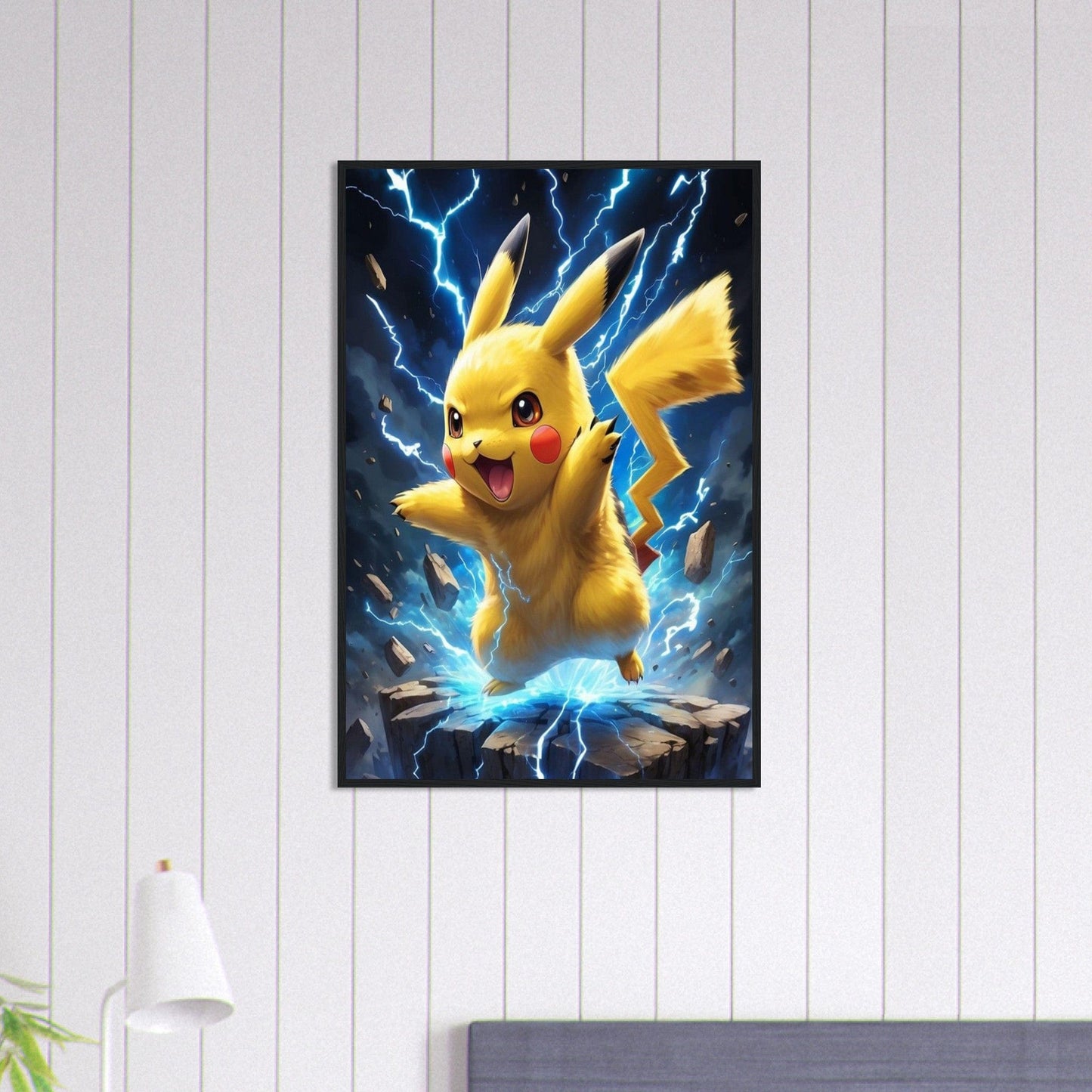 Canvanation Print Material 60x90 cm / 24x36″ Tableau Pokémon Pikachu Attaque