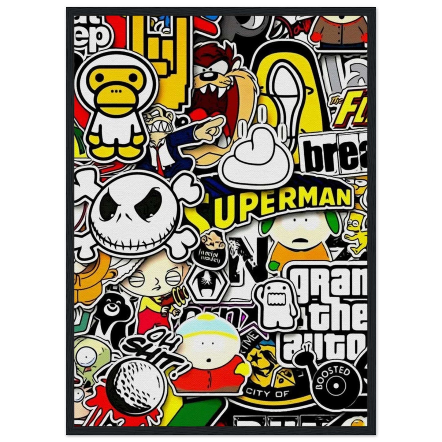 Gelato Print Material 50x70 cm / 20x28″ Tableau Pop Art Graffiti