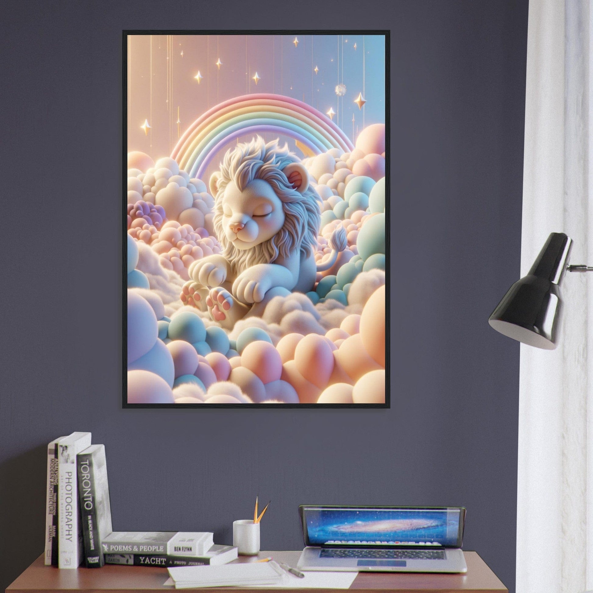 Canvanation Print Material Tableau Lionceau Cœur D'ange
