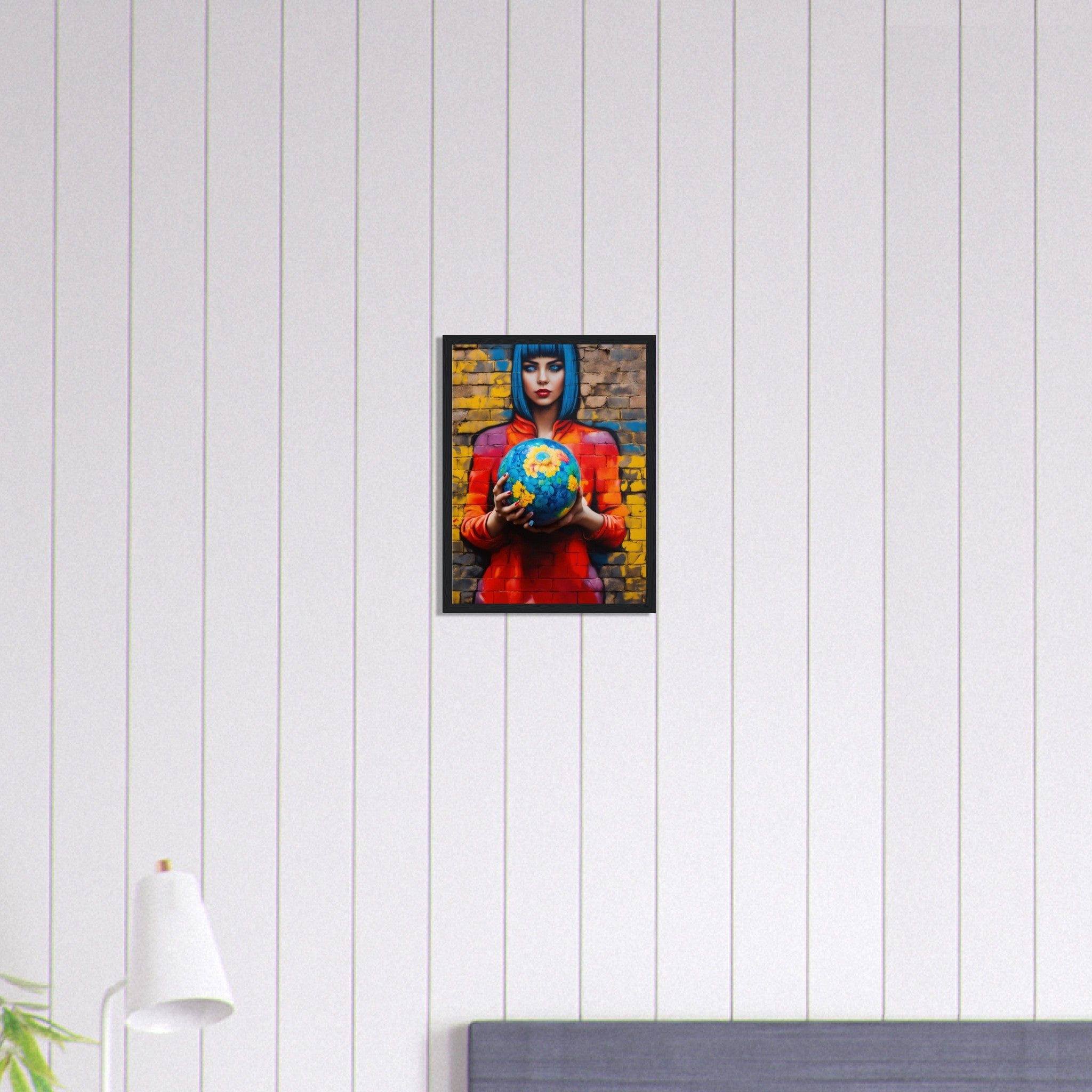 Canvanation Print Material 30x40 cm / 12x16″ Tableau Graffiti Femme Monde