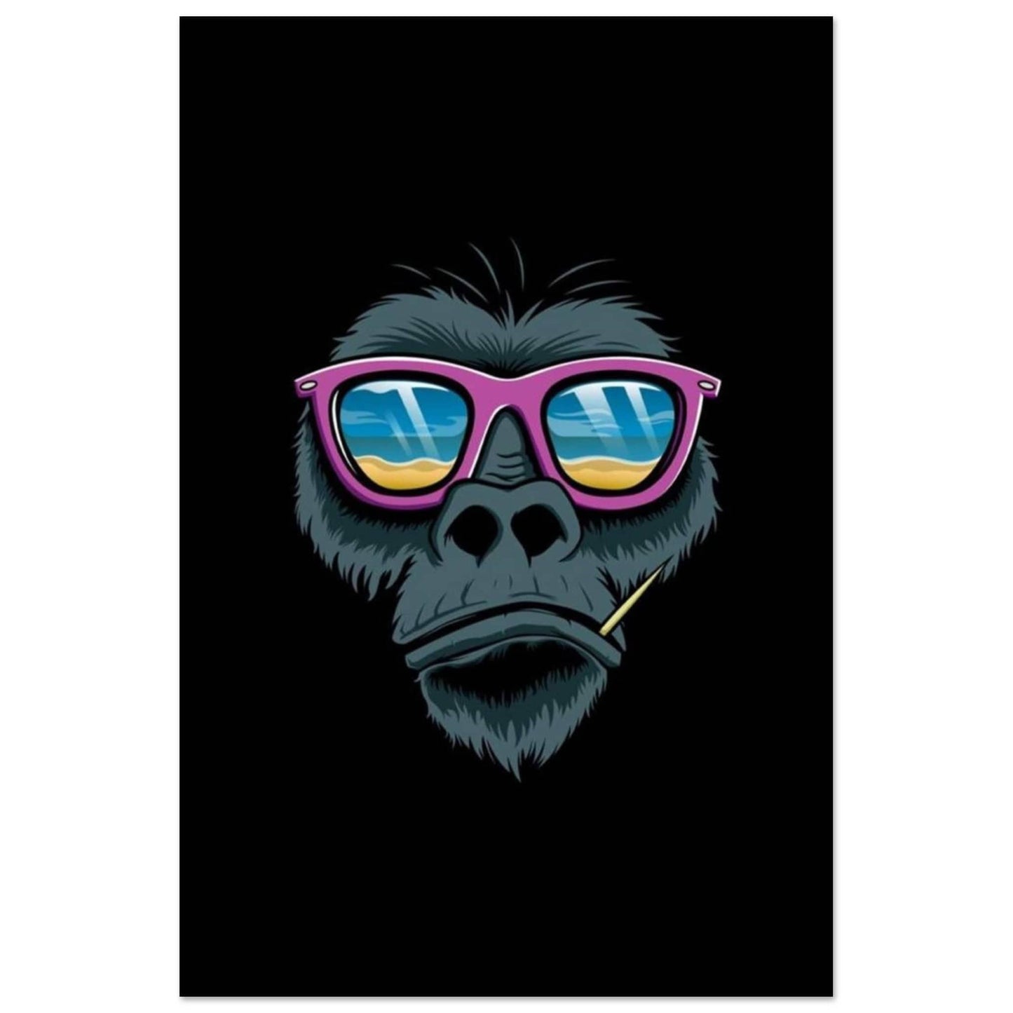 Canvanation Print Material 30x45 cm / 12x18″ Poster Gorille Plage