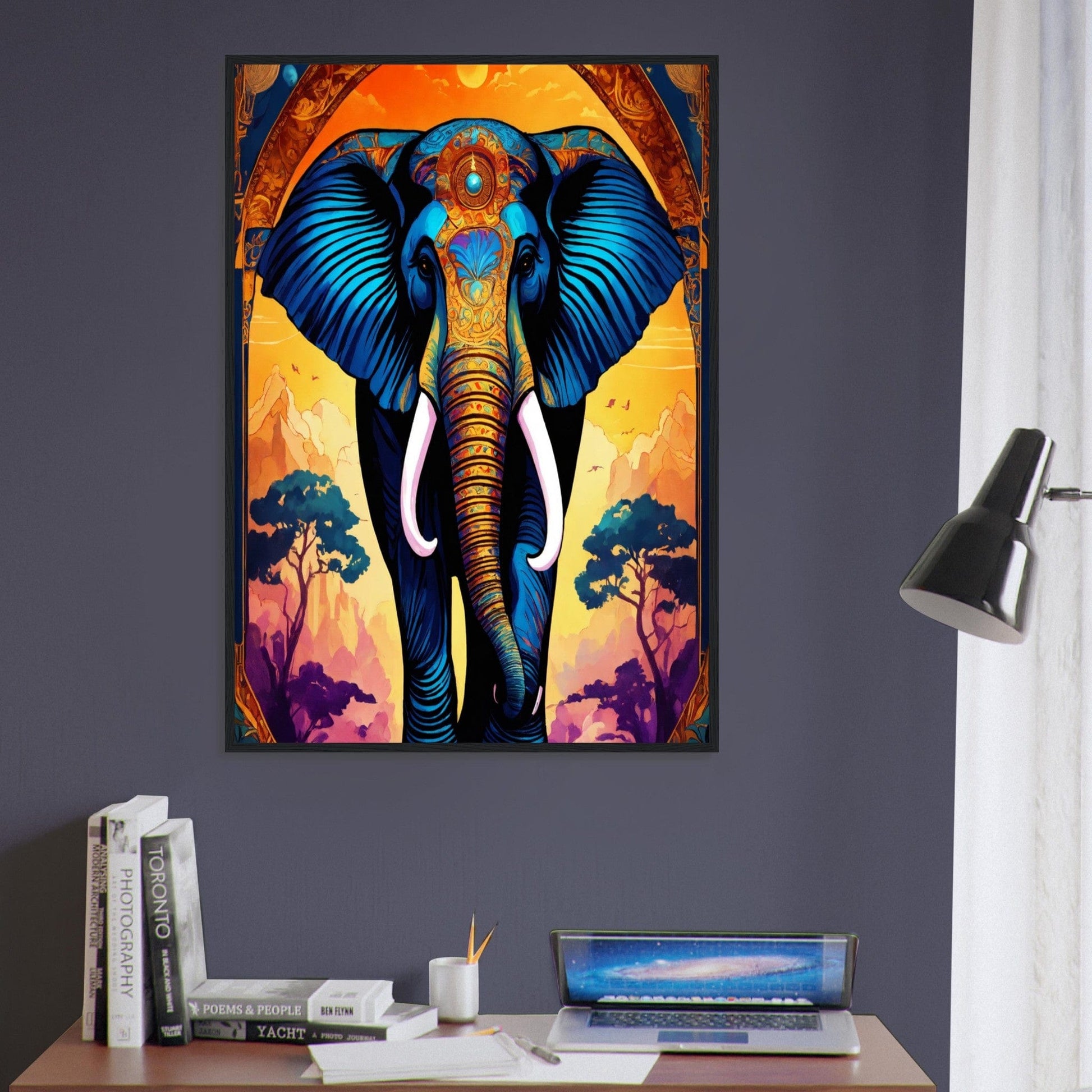Canvanation Print Material Tableau Elephant Caresse D'ivoire