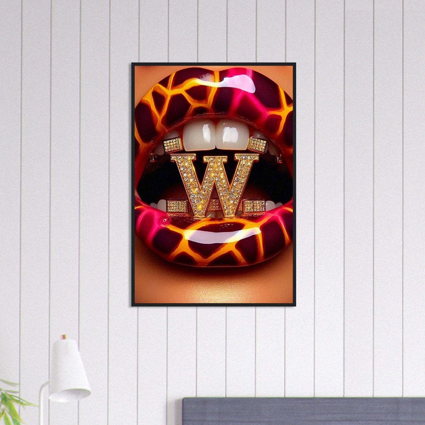Canvanation Print Material 60x90 cm / 24x36″ Tableau Levres Lettre W