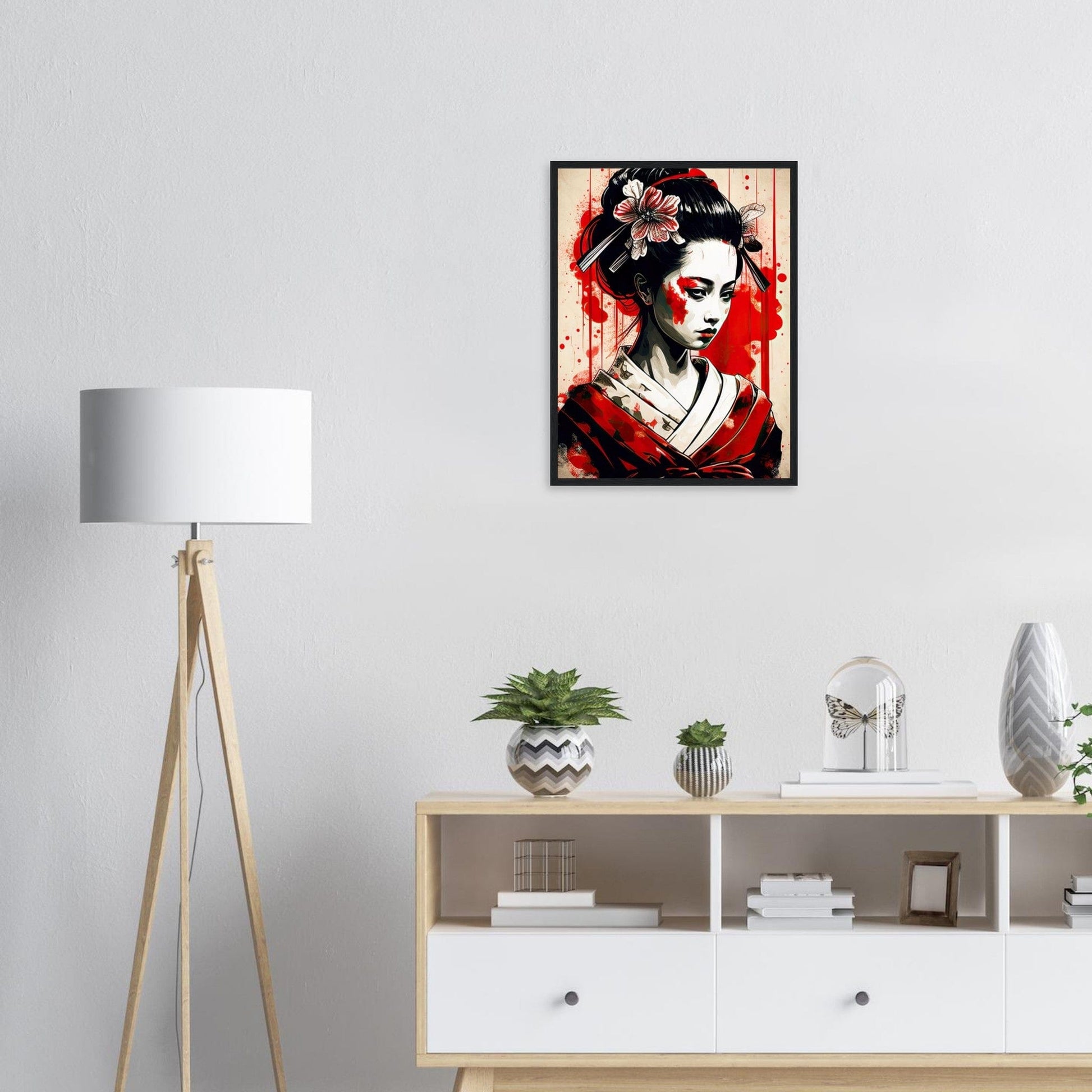 Canvanation Print Material Tableau Geisha Horreur Kimono