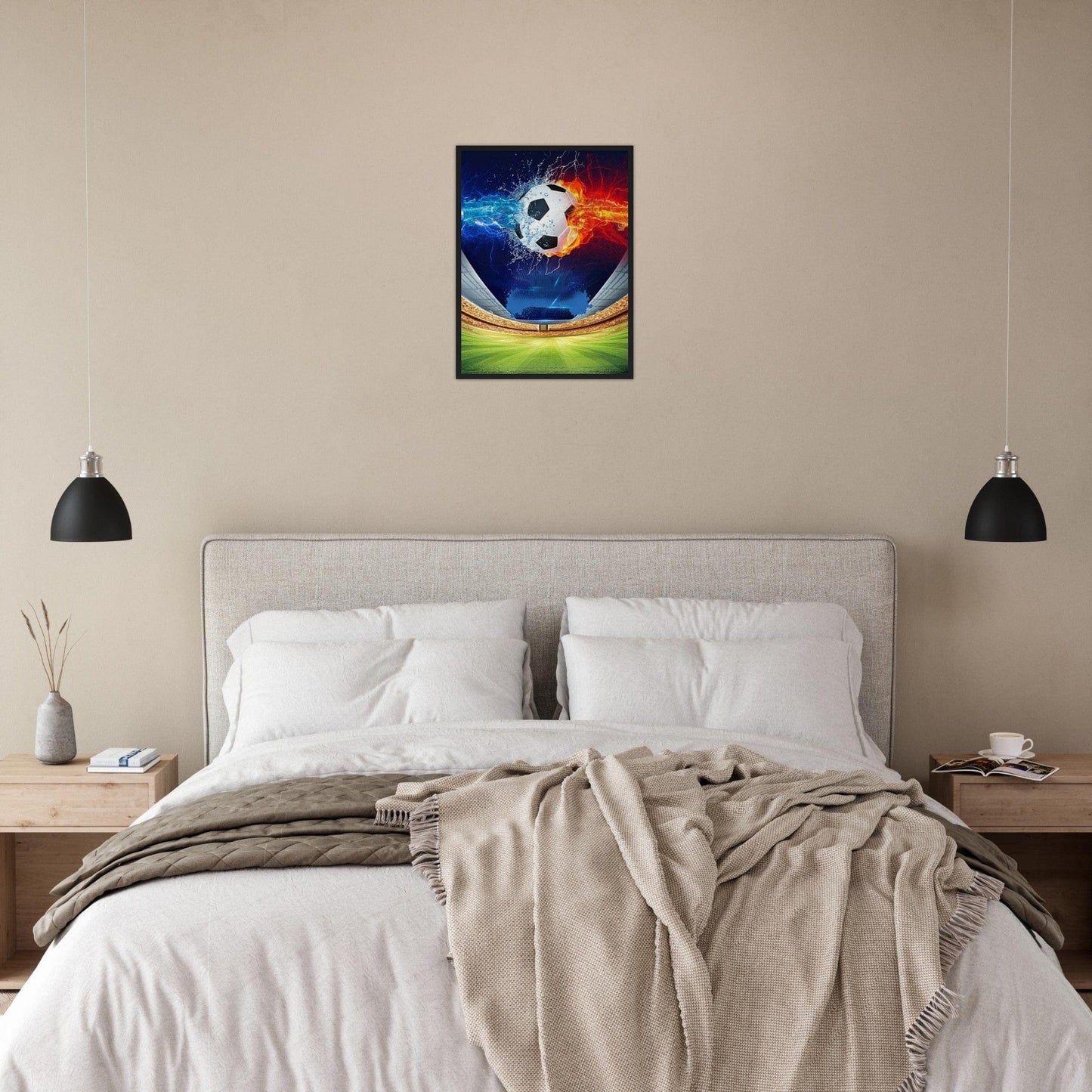 Canvanation Print Material Tableau Football Eau Feu