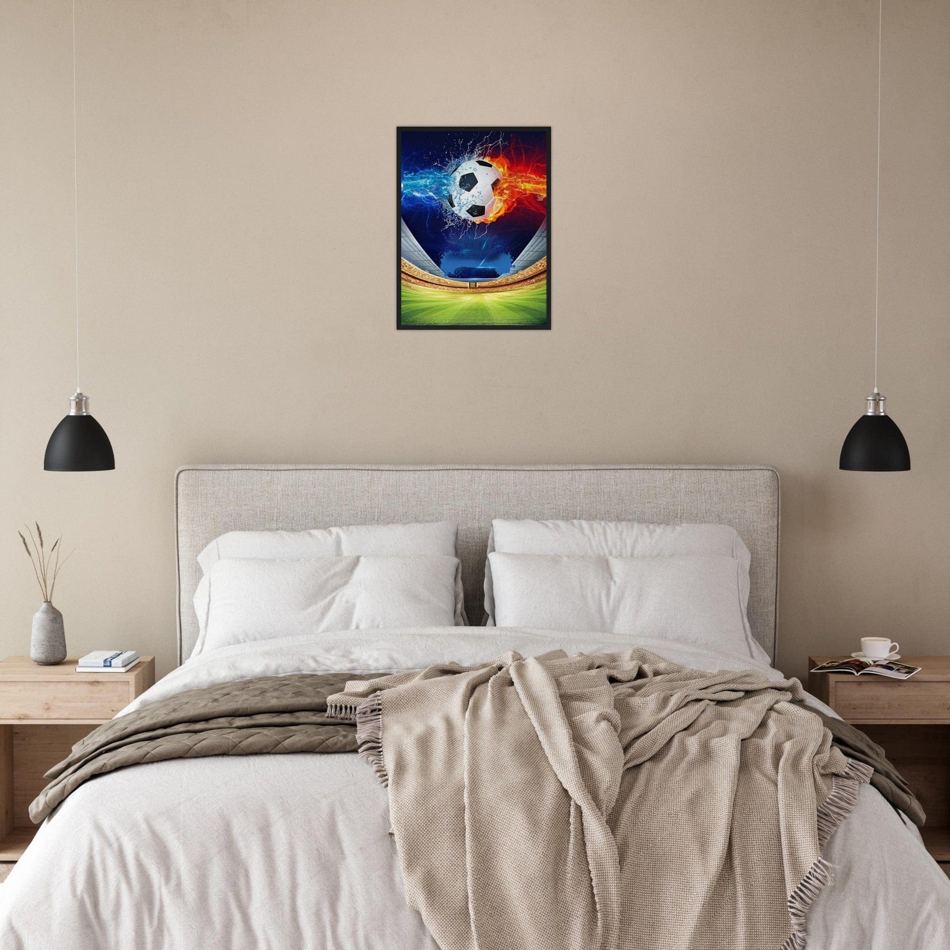 Canvanation Print Material Tableau Football Eau Feu