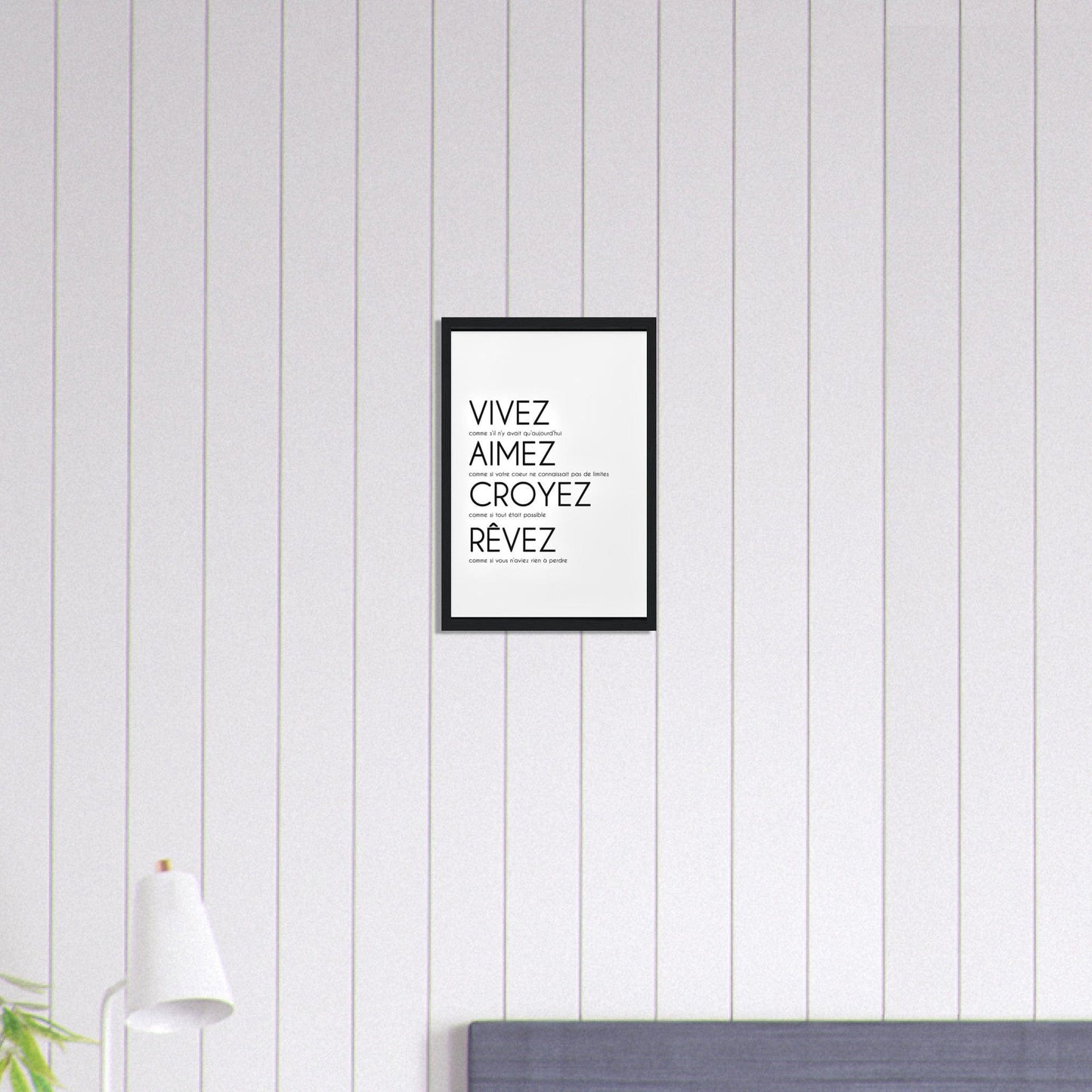 Canvanation Print Material 30x45 cm / 12x18″ Tableau Citation Motivation Vivez Aimez Croyez Rêver