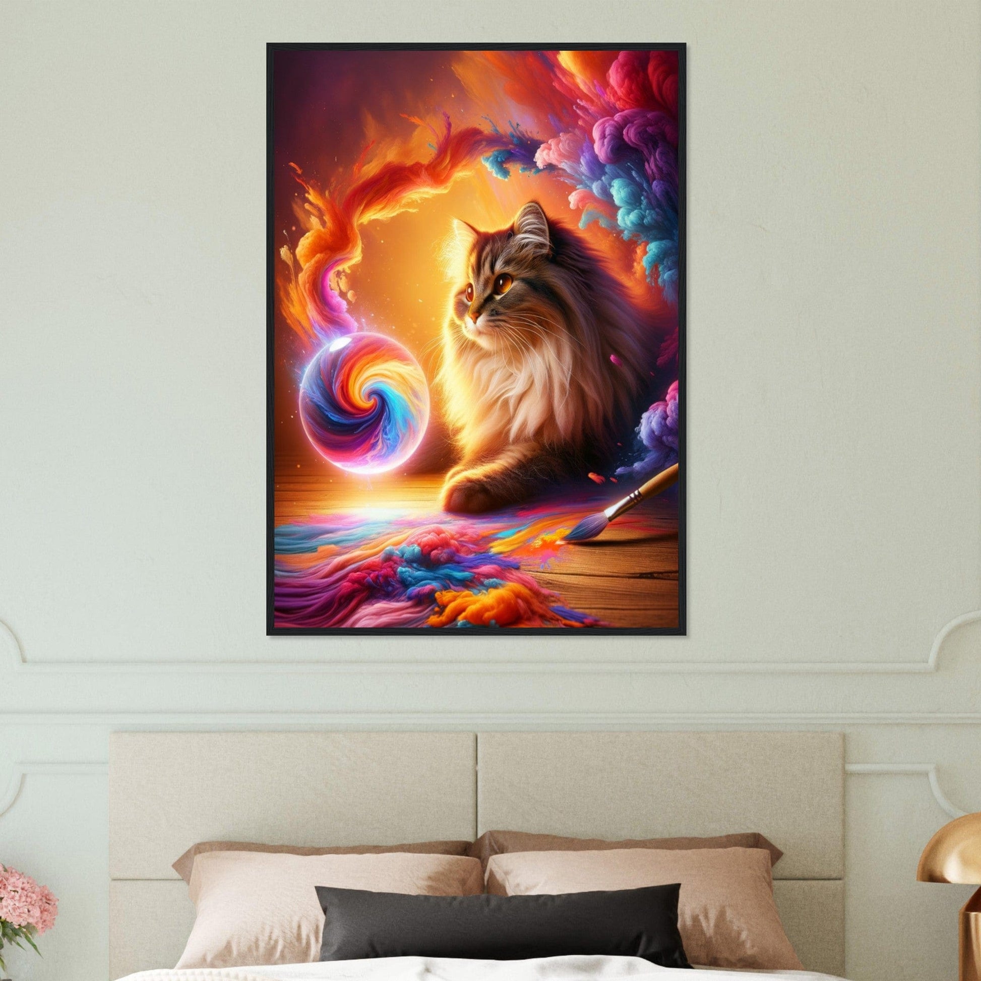 Canvanation Print Material Tableau Chat Couleurs éclatantes