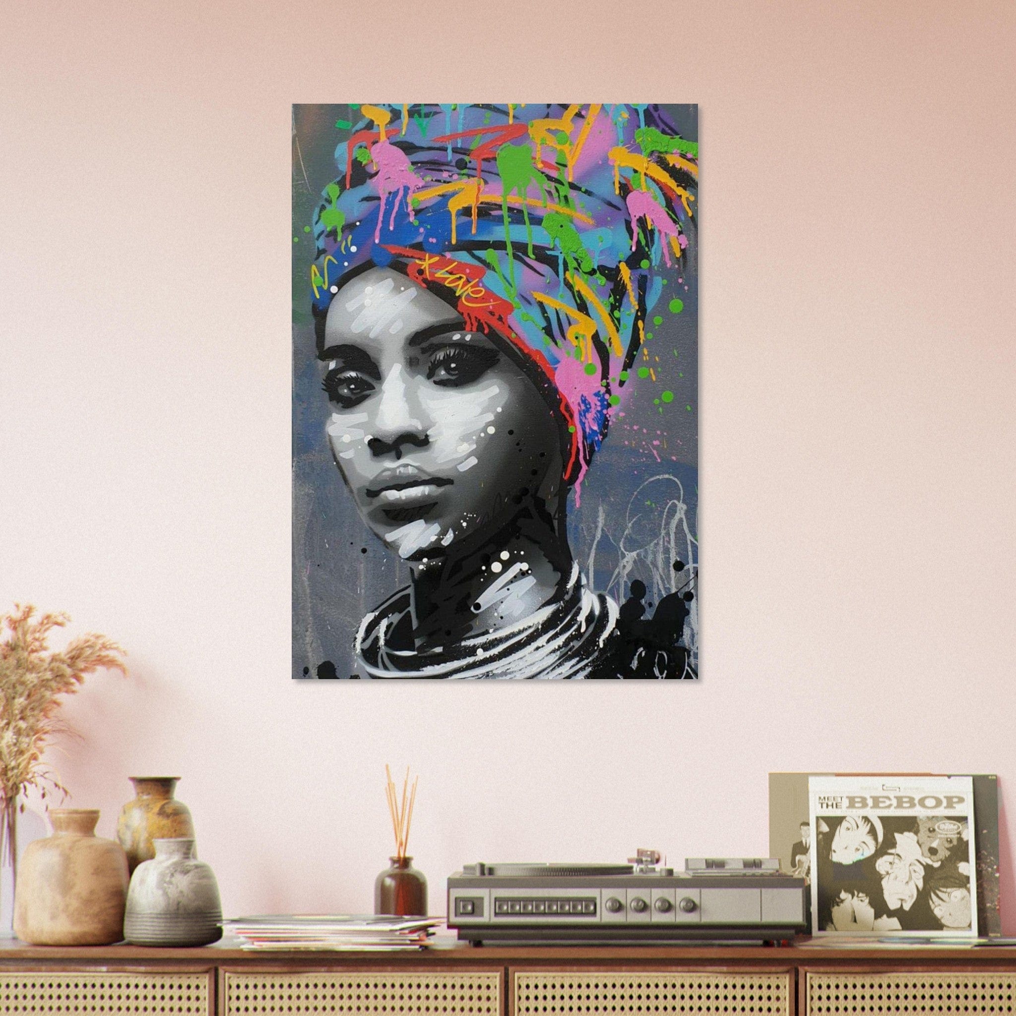 Gelato Print Material Affiche Africain Turban Coloré