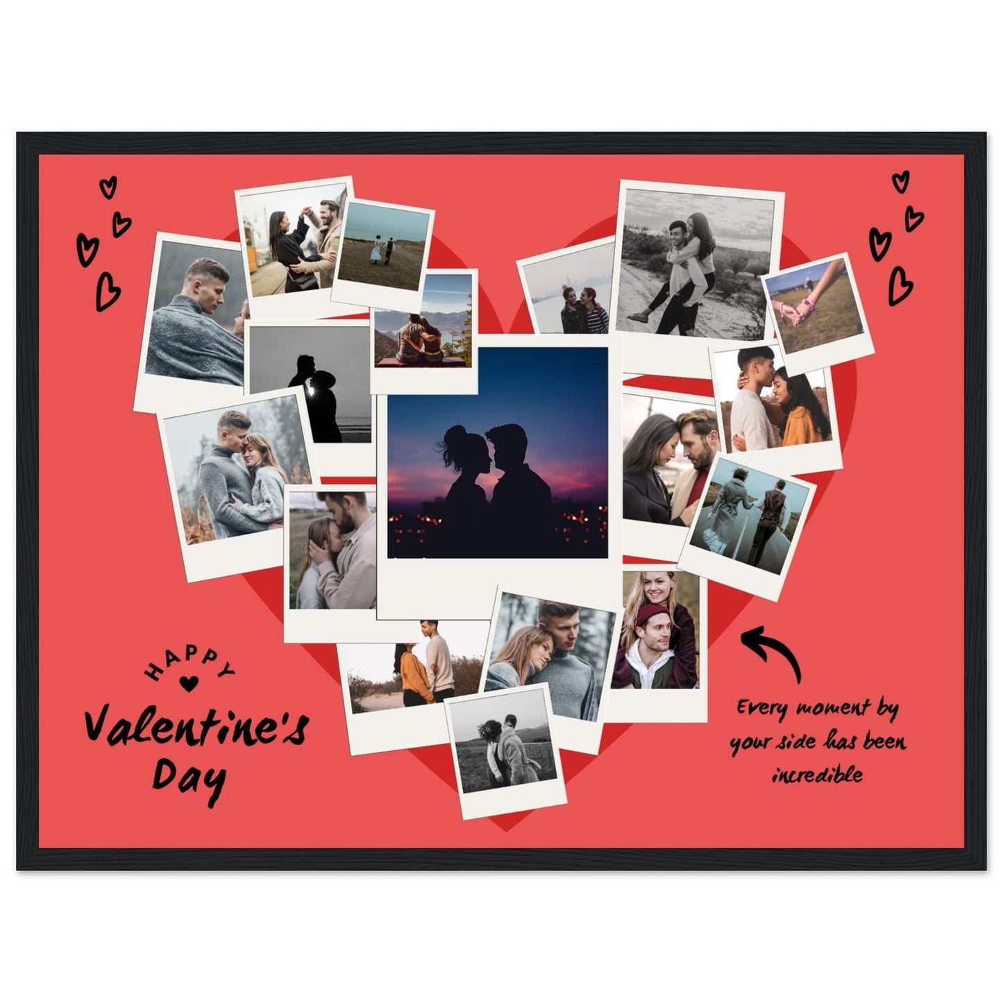 Canvanation Print Material 45x60 cm / 18x24″ / Noir Pele Mele Cadre Photo Couple "Every Moment"