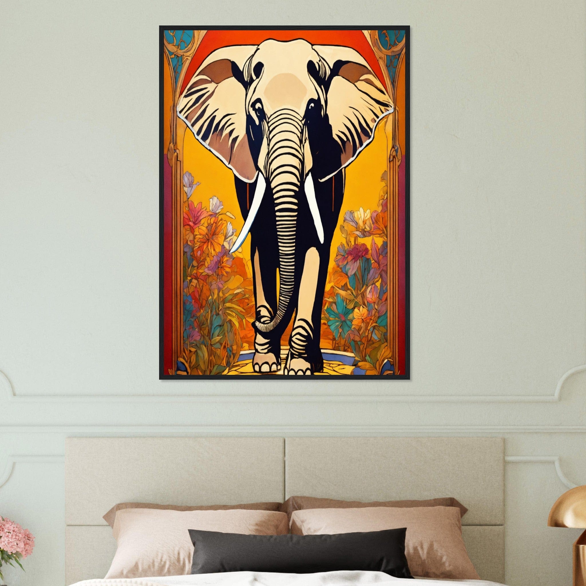 Canvanation Print Material Tableau Elephant Souvenirs d'Ébène